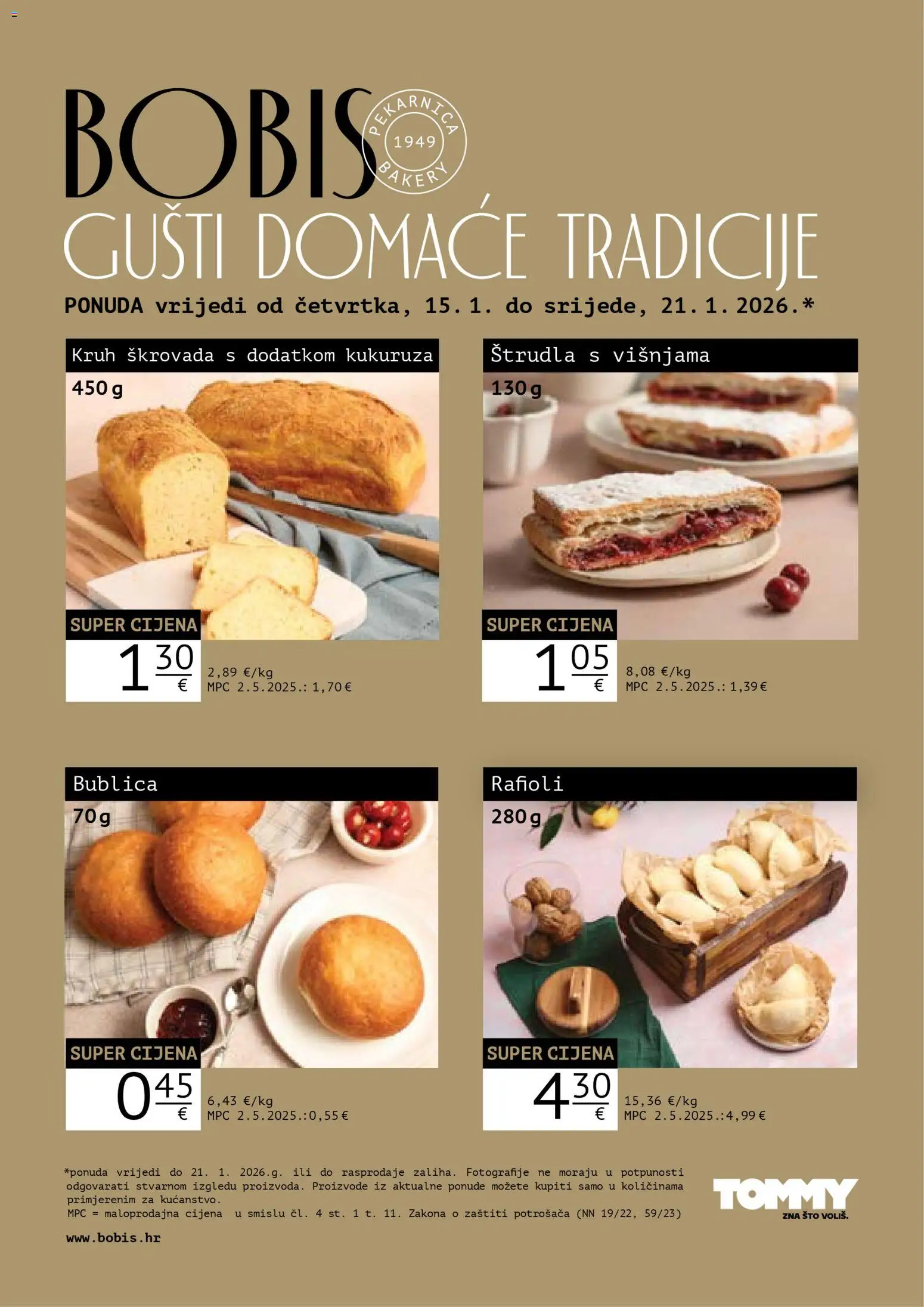 Tommy katalog | vrijedi od 15.01.2026 | Stranica: 1 | Proizvodi: Kruh