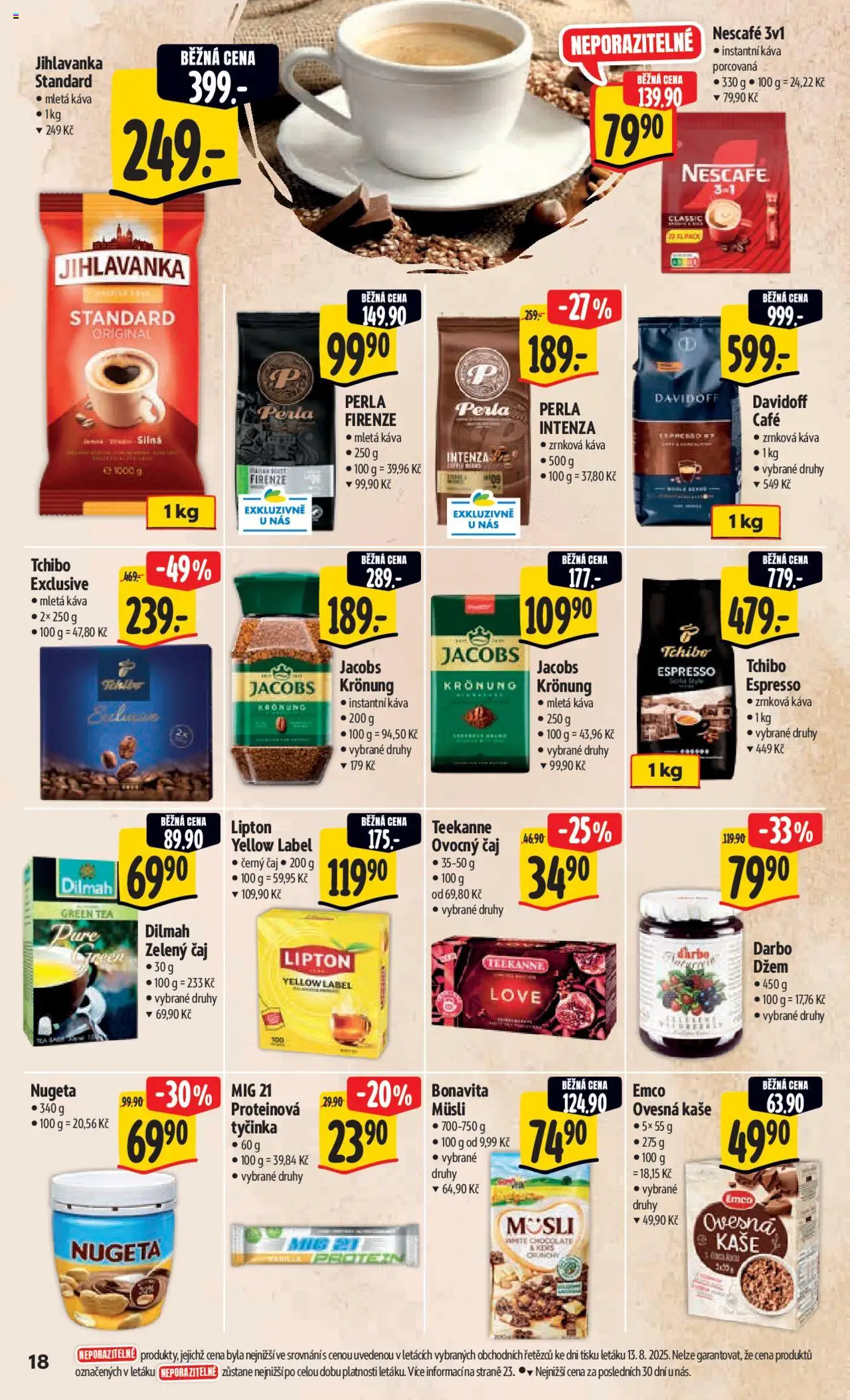 Albert leták - Hypermarket od 20.08.2025 | Strana: 27 | Produkty: Čaj, Instantní káva, Ovesná kaše, Müsli