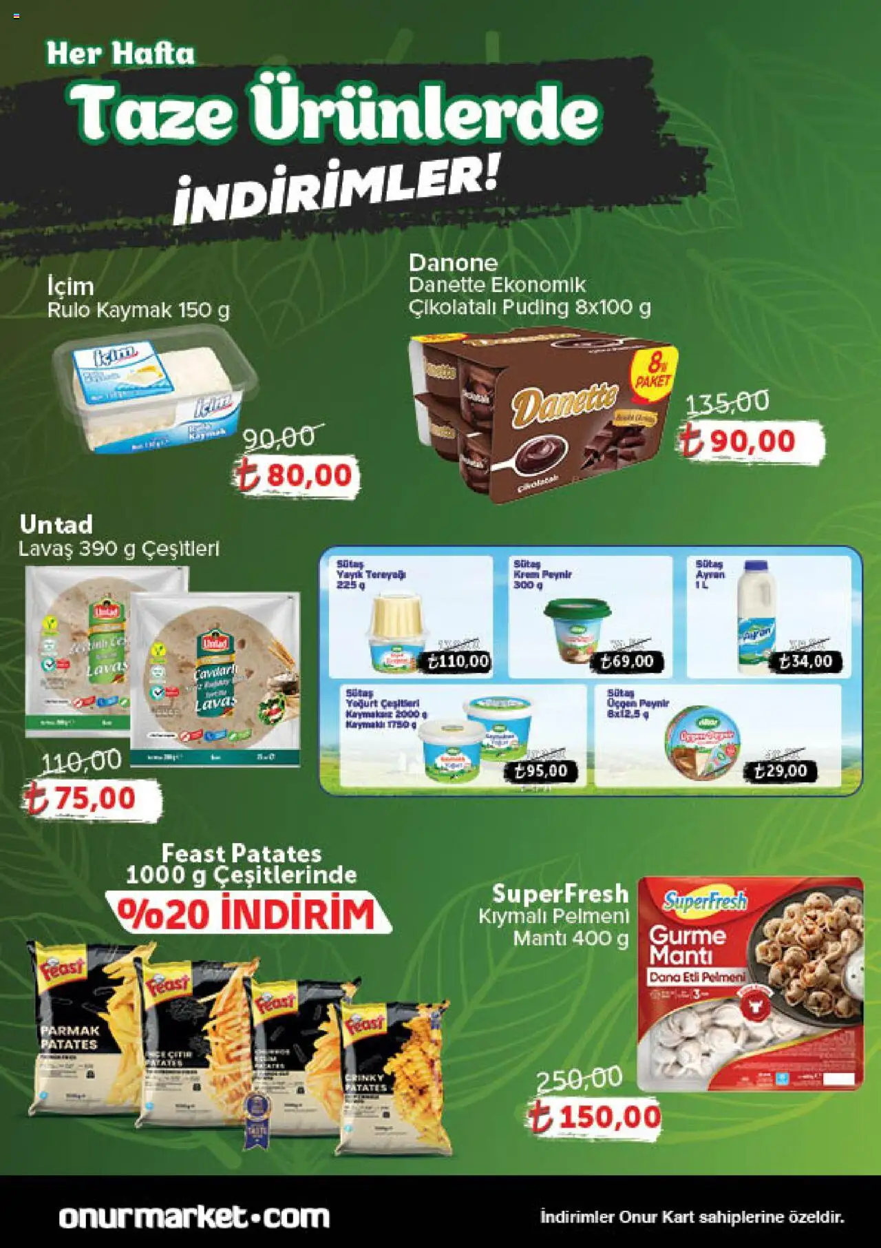Onur Market Katalog Gurme - Bursa - 16.10.2025 tarihinden itibaren geçerlidir | Sayfa: 3 | Ürünler: Tereyağı, Peynir, Yoğurt, Patates