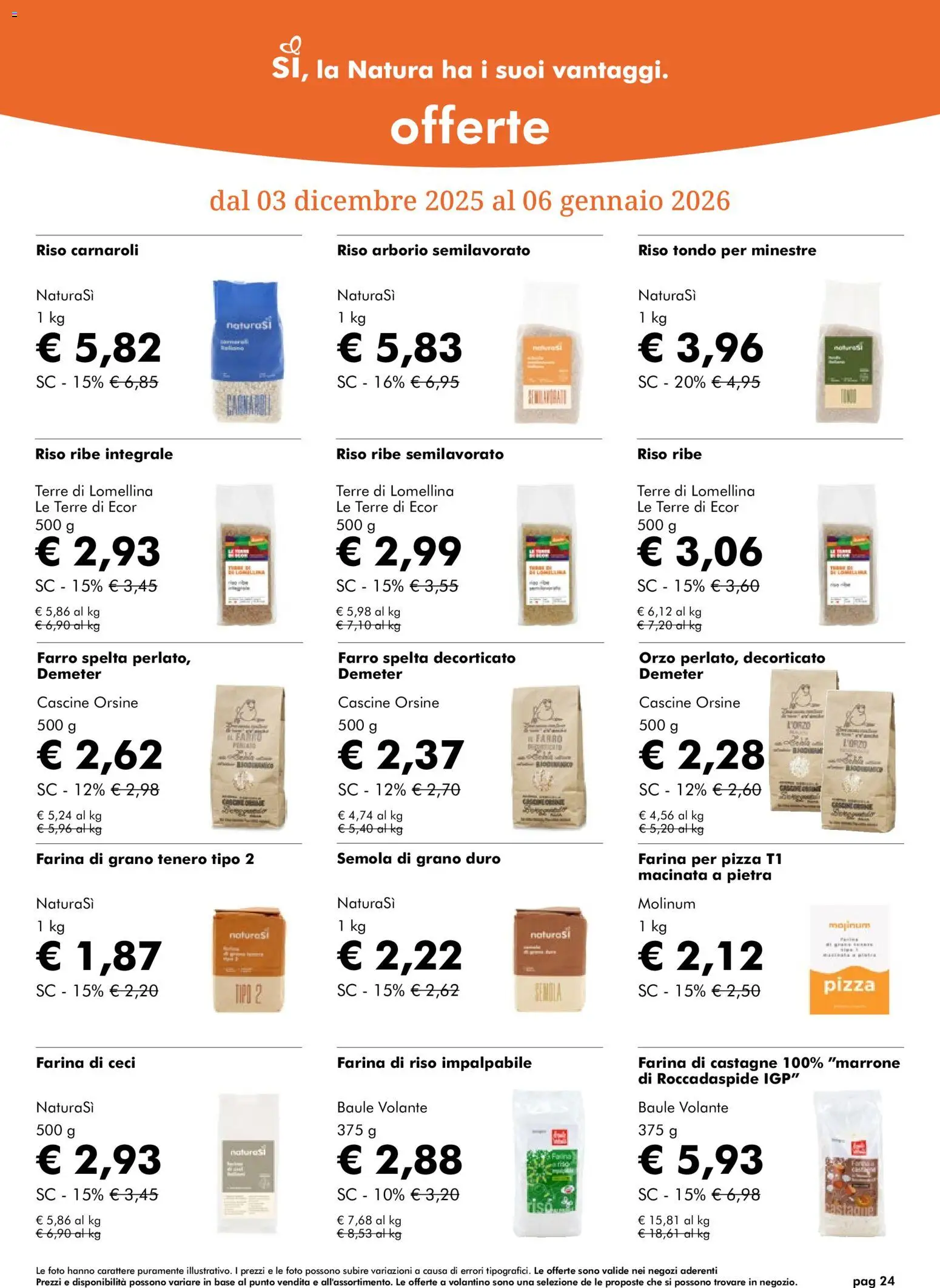 Volantino Natura Sì del 03.12.2025 | Pagina: 24