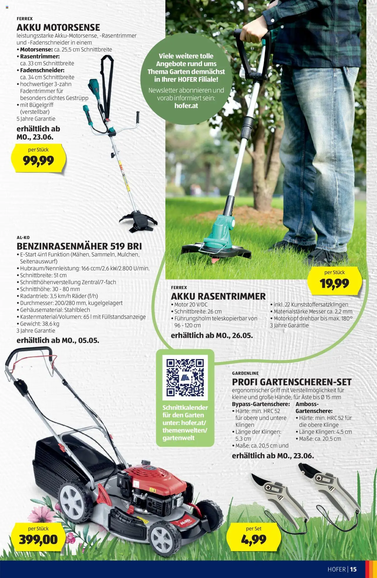 Hofer Frühjahr-/Sommerkatalog gültig ab 30.04.2025 | Seite: 15