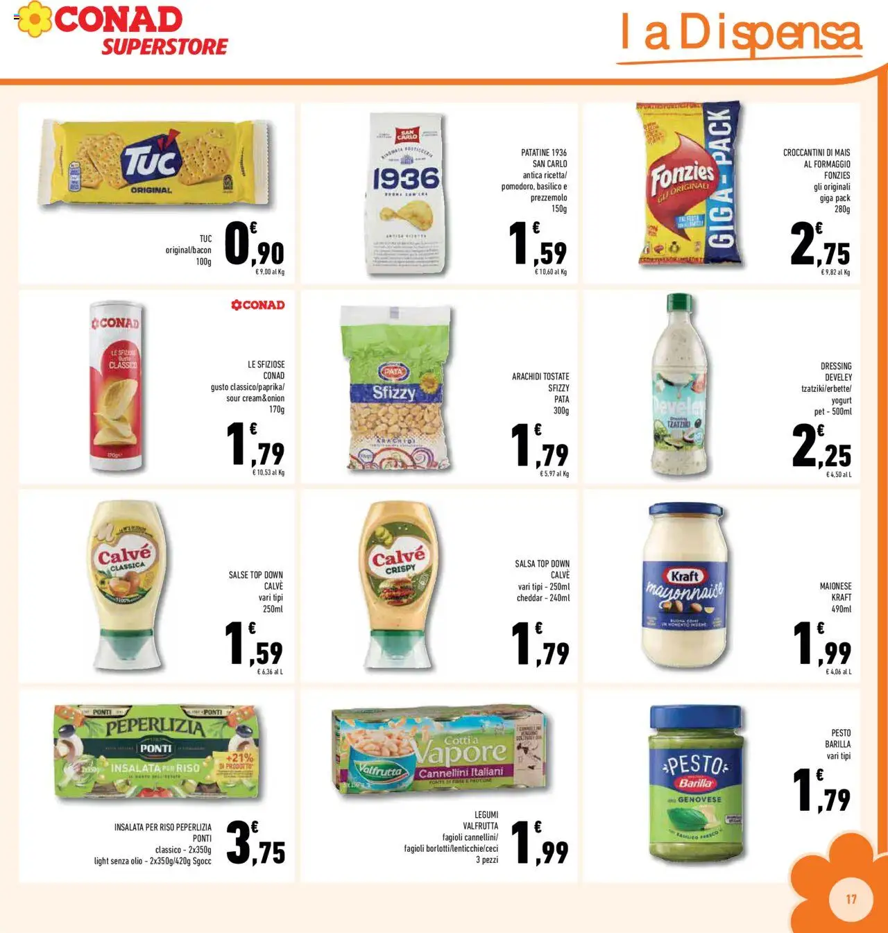 Volantino Conad del 10.09.2025 | Pagina: 17 | Prodotti: Patatine, Top, Pesto, Basilico