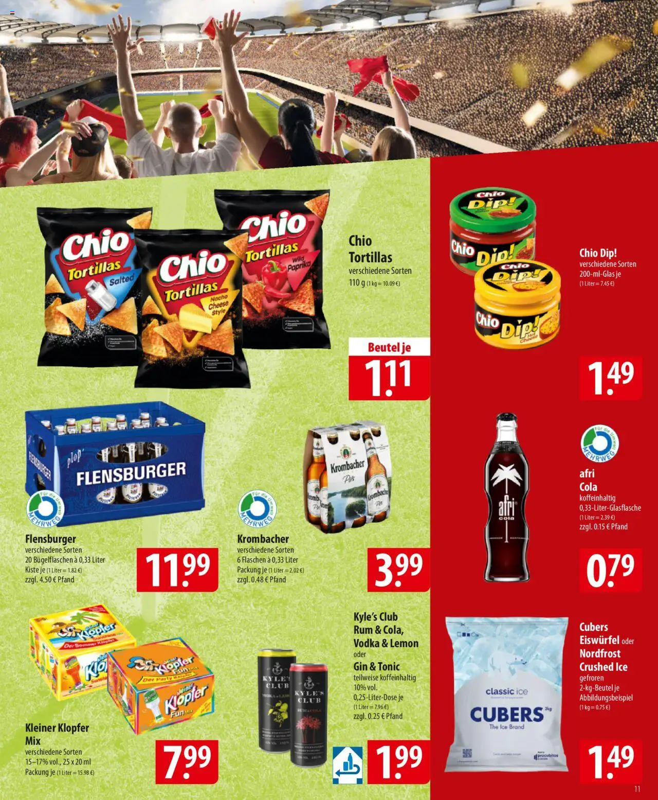 Famila Prospekt 	 - gültig ab dem 18.08.2025 | Seite: 11 | Produkte: Cola, Rum, Paprika, Vodka