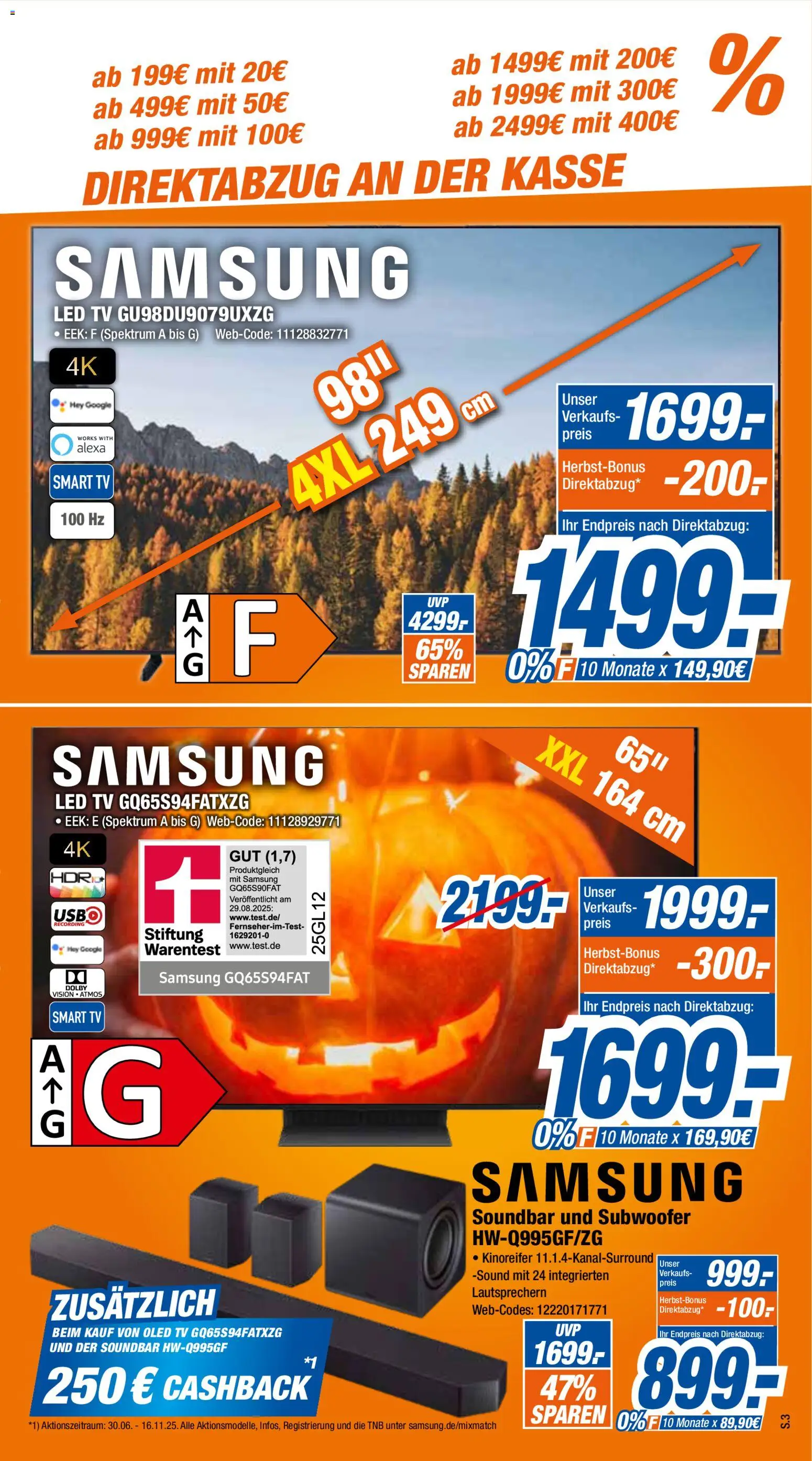 Expert Prospekt 	 – gültig ab 25.10.2025 | Seite: 3 | Produkte: Samsung, Smart TV, Soundbar, TV