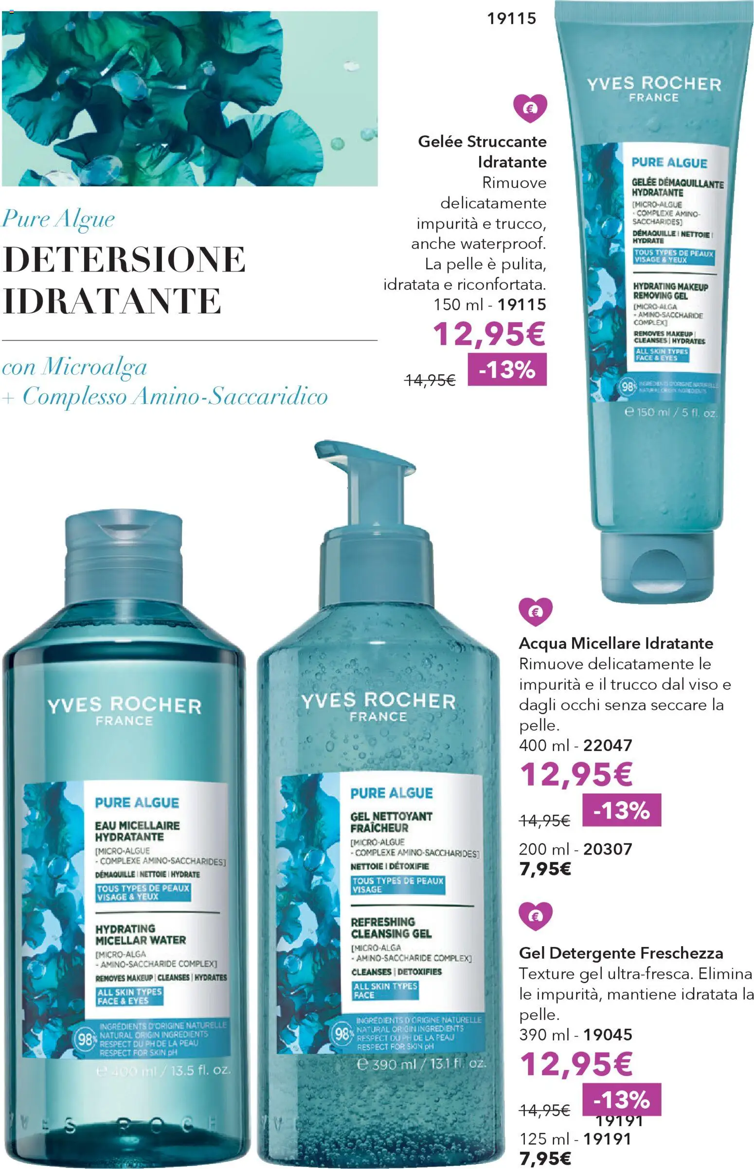 Volantino Yves Rocher del 02.04.2026 | Pagina: 36 | Prodotti: Struccante, Detergente, Acqua, Trucco