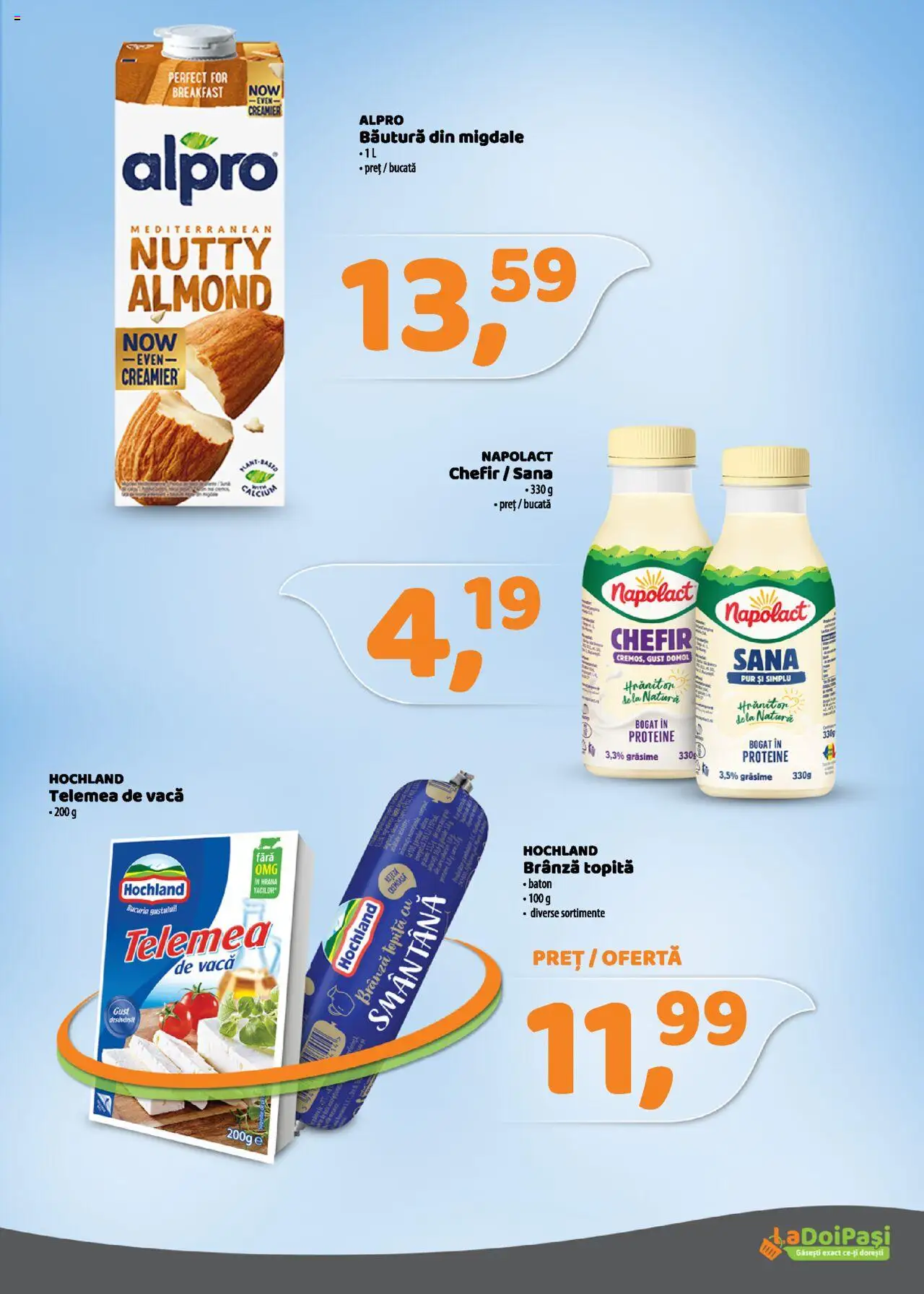 Catalog LaDoiPași – valabil de la 01.08.2025 | Pagină: 2 | Produse: Masaüstü kılıfı, Brânză, Smântână, Sare