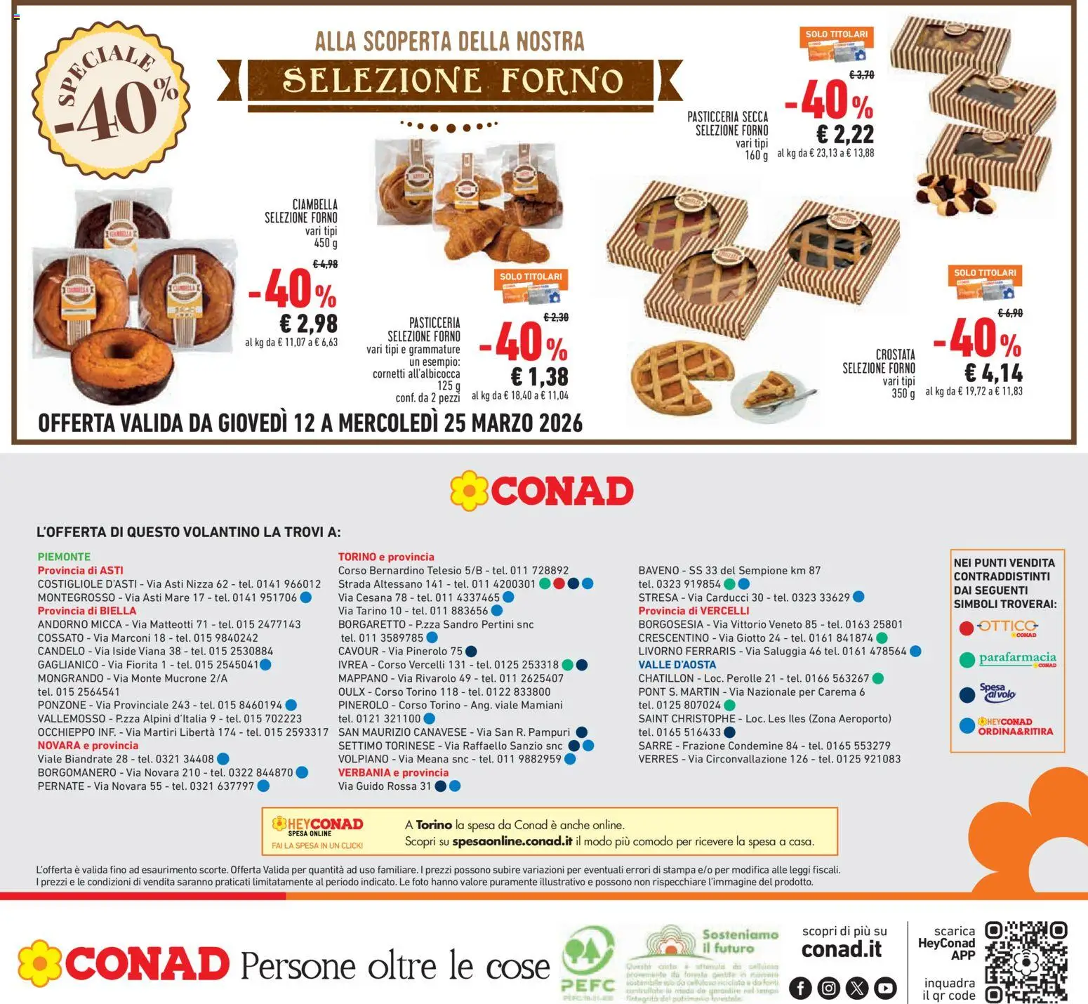 Volantino Conad del 12.03.2026 | Pagina: 28 | Prodotti: Forno, Stampa
