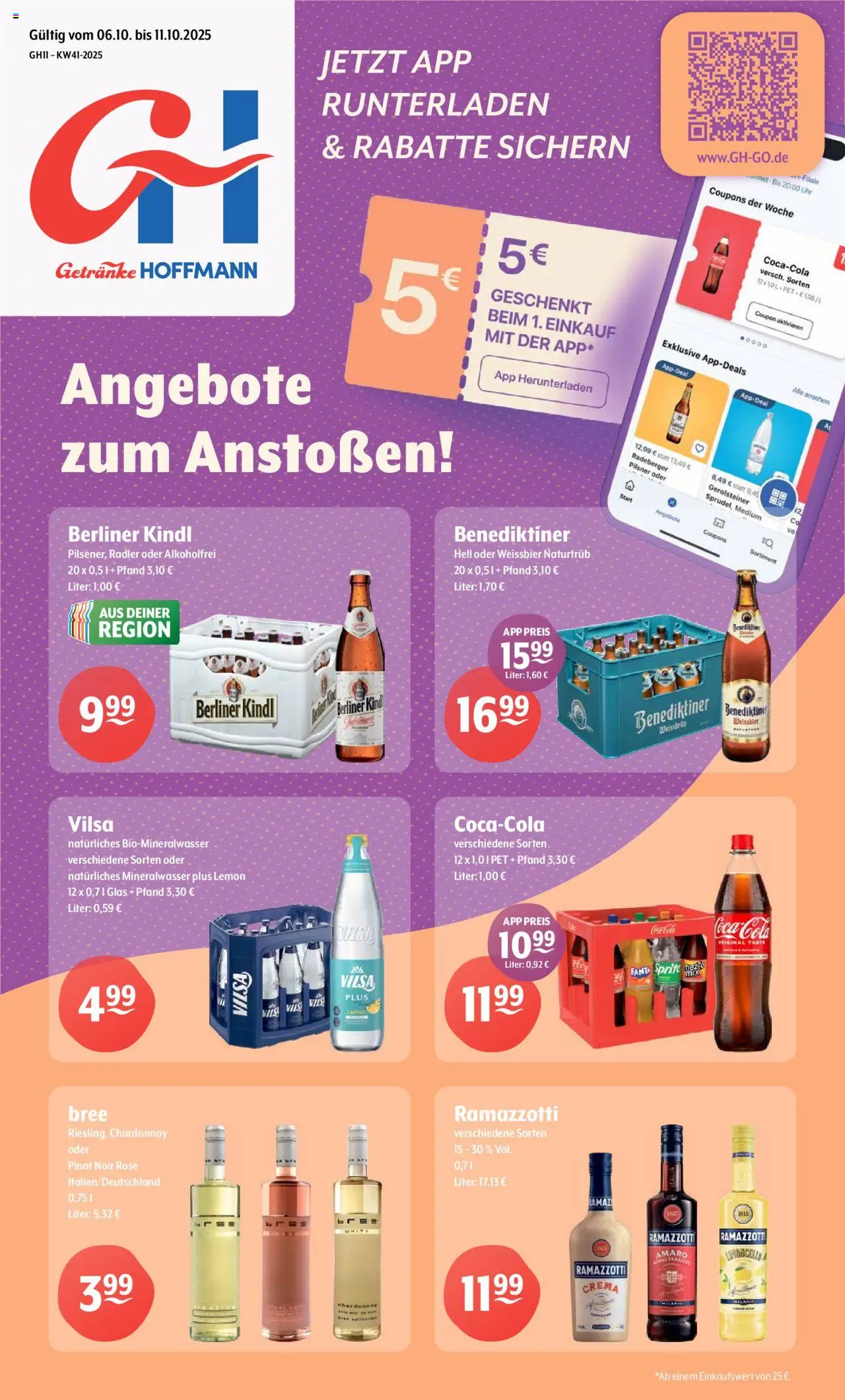 Trink und Spare Prospekt – gültig ab 06.10.2025 | Seite: 1 | Produkte: Sprite, Radeberger pilsner, Ramazzotti, Uhr