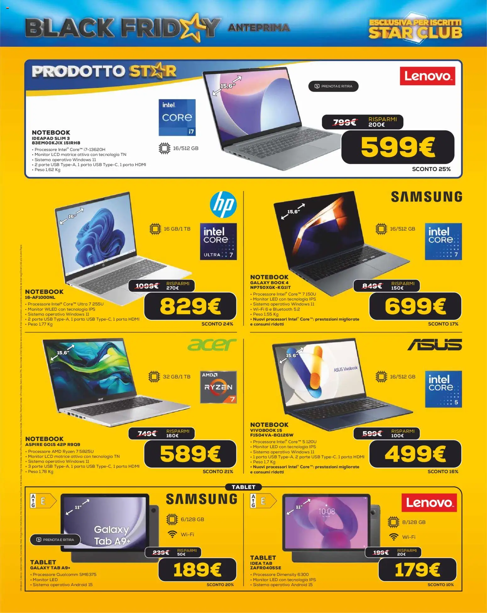 Volantino Euronics del 31.10.2025 | Pagina: 6 | Prodotti: Monitor, Notebook, USB, Samsung