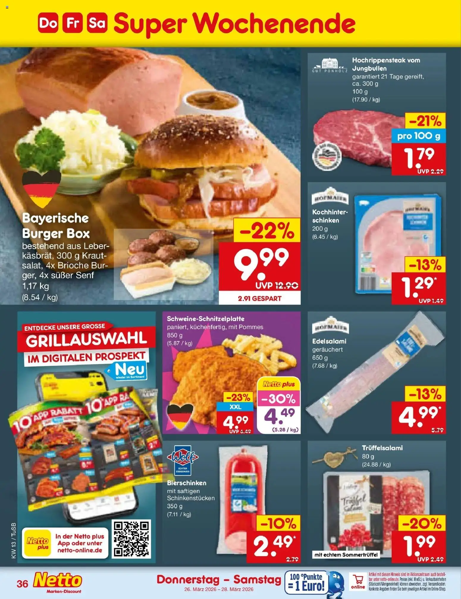 Netto Marken-Discount Prospekt Calw-Stammheim	 – gültig ab 23.03.2026 | Seite: 52 | Produkte: Box, Burger, Kraut, Schinken