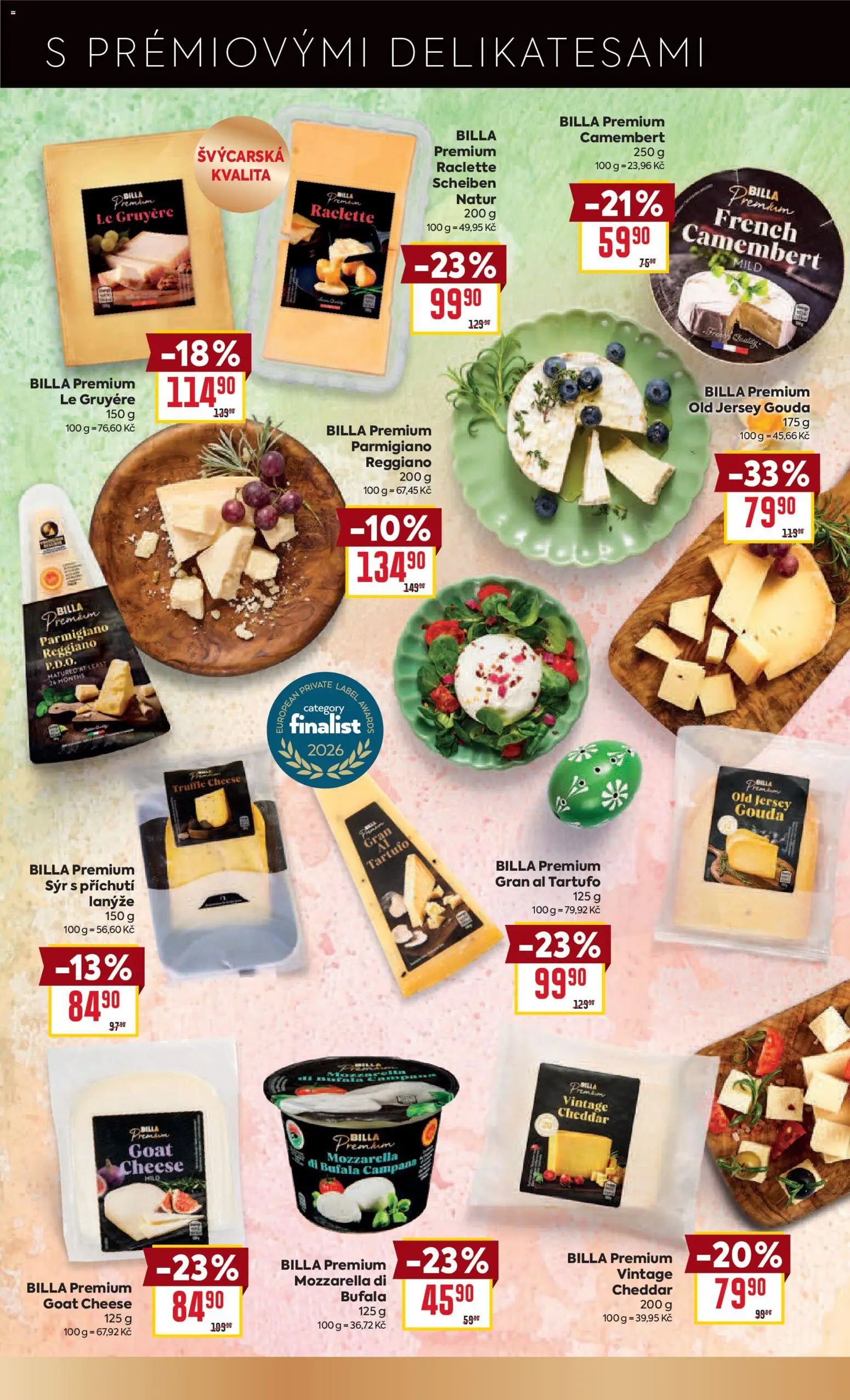 Billa Velký leták od 18.03.2026 | Strana: 19 | Produkty: Gouda, Sýr, Mozzarella, Cheddar