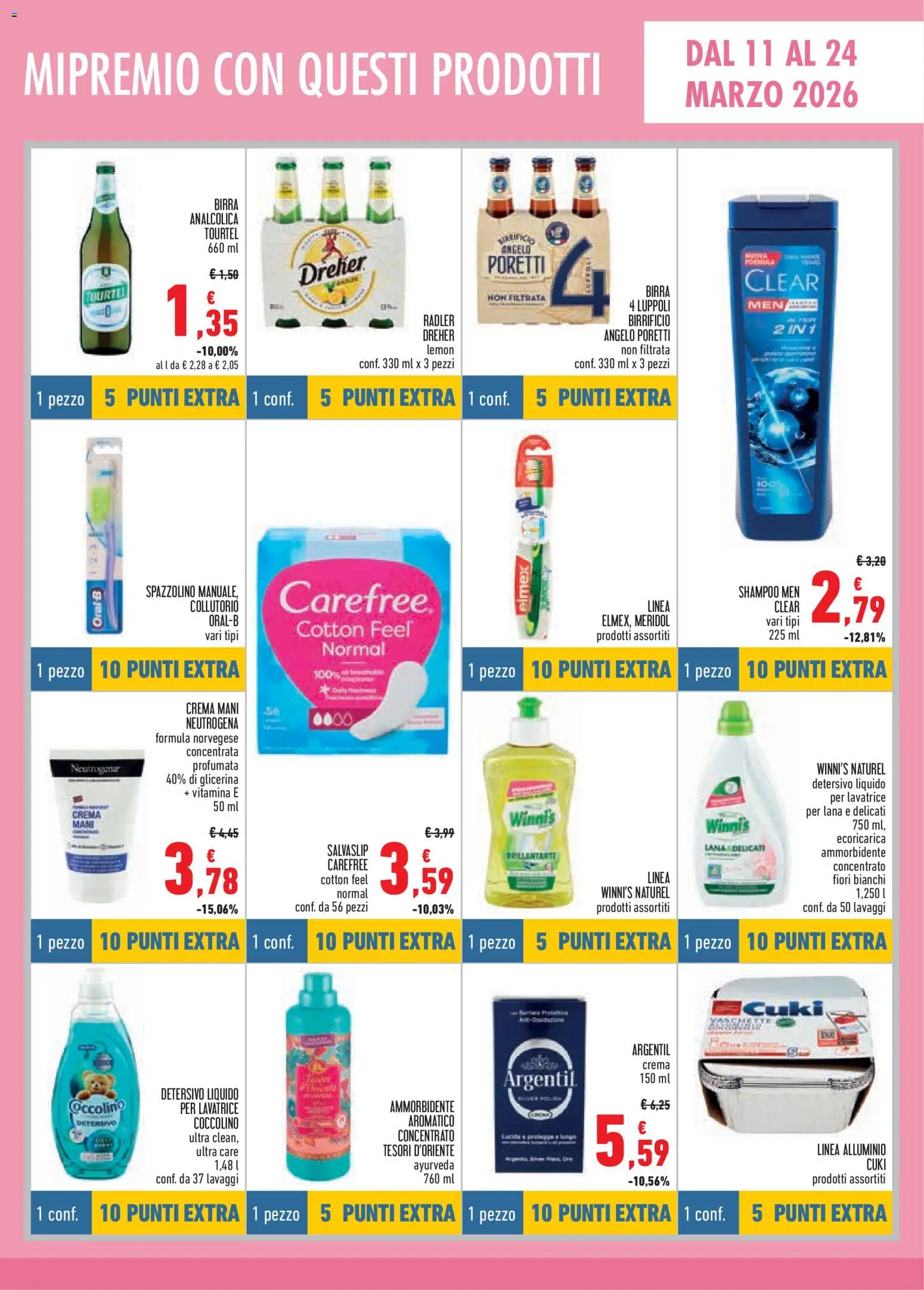 Volantino Conad del 25.02.2026 | Pagina: 11 | Prodotti: Shampoo, Spazzolino, Collutorio, Alluminio