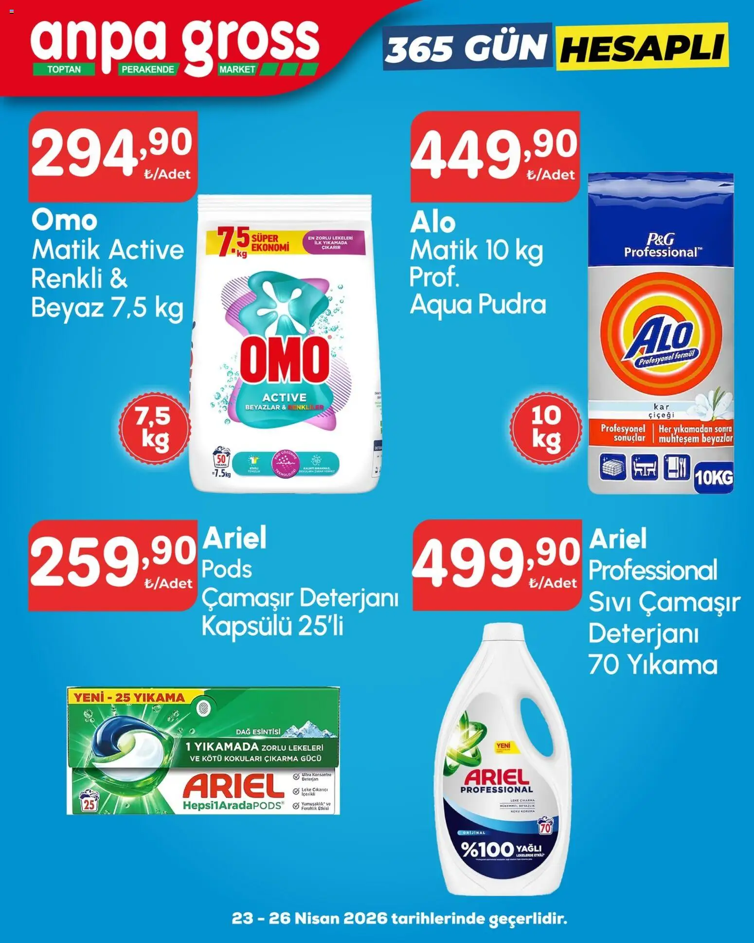Anpa Gross Katalog - 23.04.2026 tarihinden itibaren geçerlidir | Sayfa: 14 | Ürünler: Çamaşır deterjanı, Leke çıkarıcı, Deterjan, Pudra
