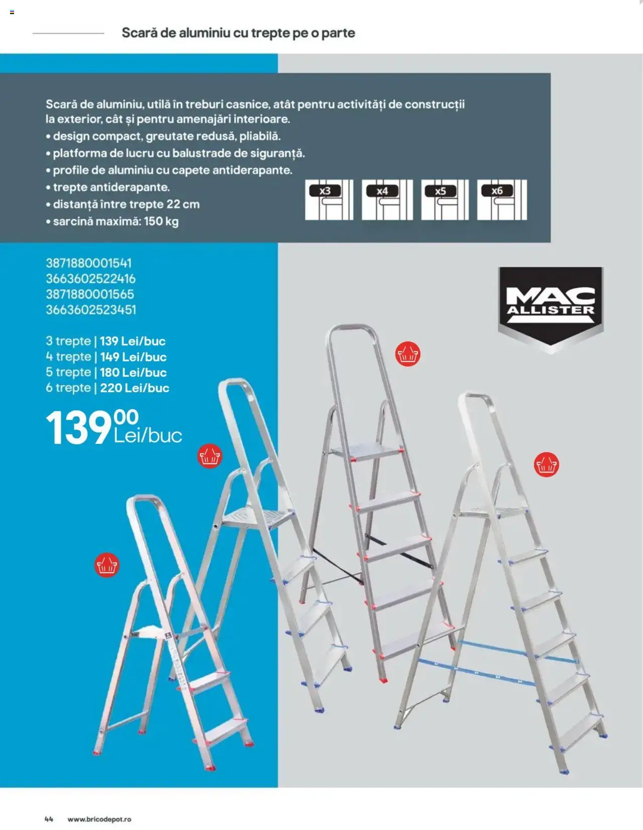 Noul catalog Brico Depot – valabil de la 13.06.2024 | Pagină: 44 | Produse: Scară
