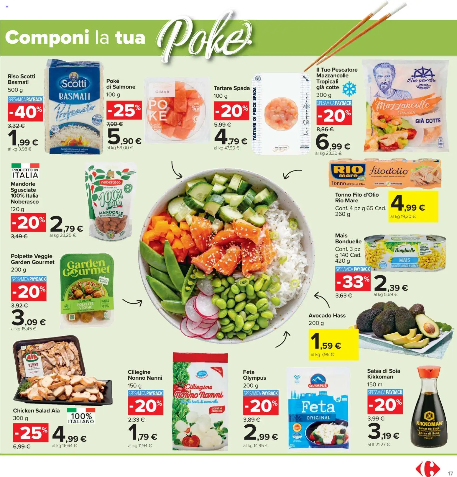 Volantino Carrefour del 21.04.2026 | Pagina: 17 | Prodotti: Riso, Tonno, Pesce spada, Olio di Oliva