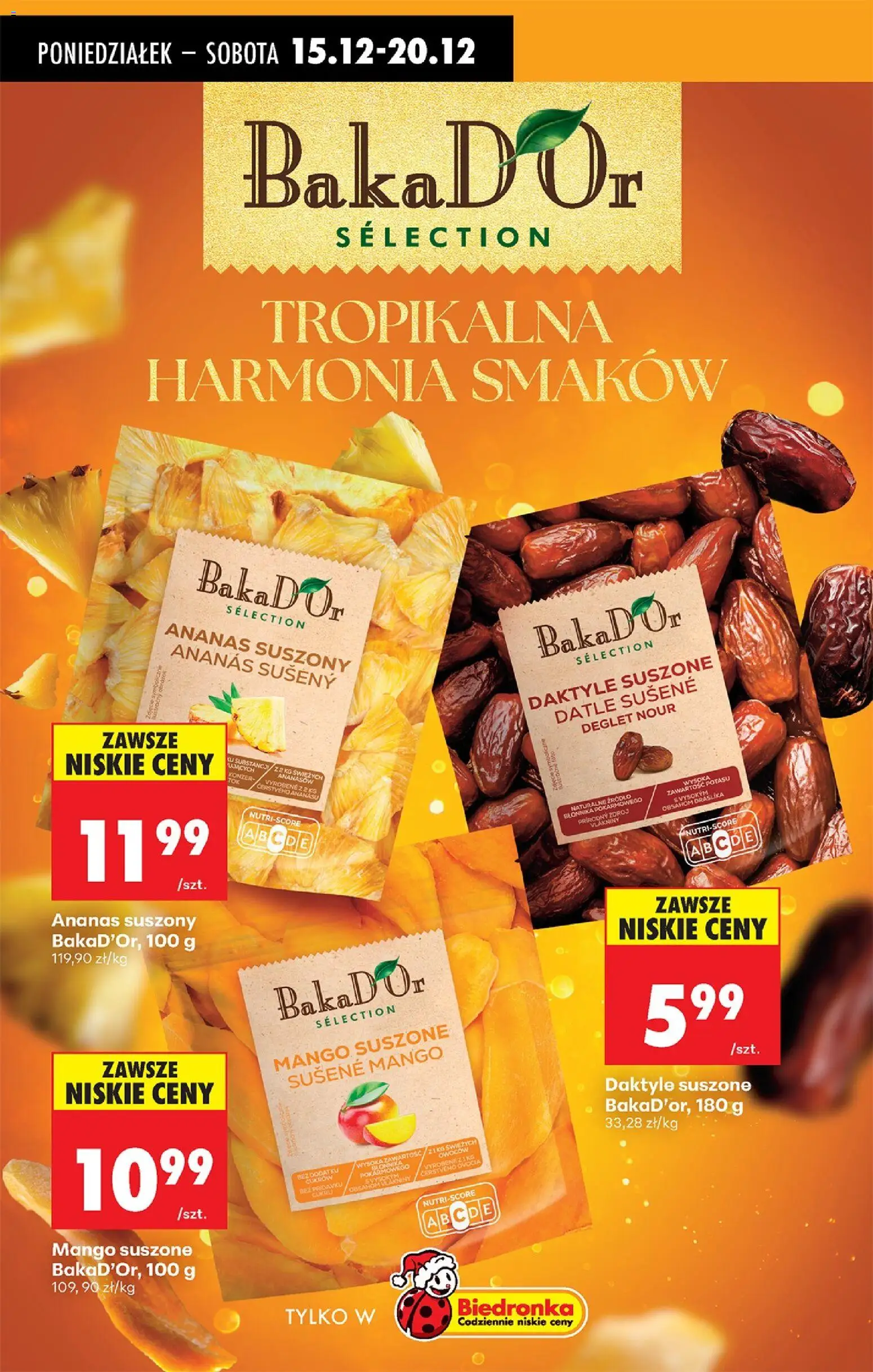 Biedronka gazetka od 15.12.2025 | Strona: 72 | Produkty: Mango, Daktyle, Ananas