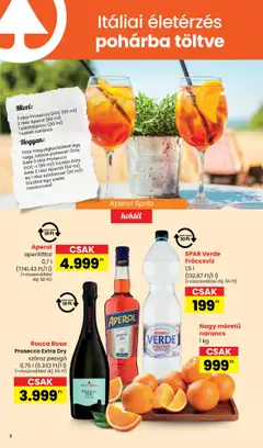 Interspar akciós ujság - amely érvényes a következő dátumtól: 26.06.2025 | Oldal: 2 | Termékek: Aperol, Pezsgő, Narancs