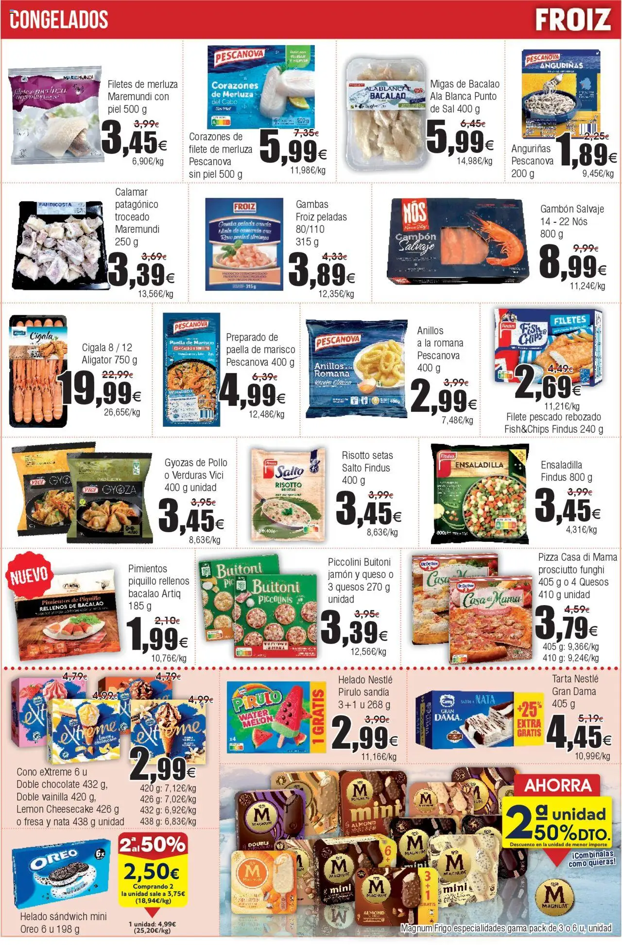 Froiz - Folleto Hiper │ válido desde el 27.05.2025 | Página: 4 | Productos: Φορτιστής, Filetes de merluza, Filete, Gamba