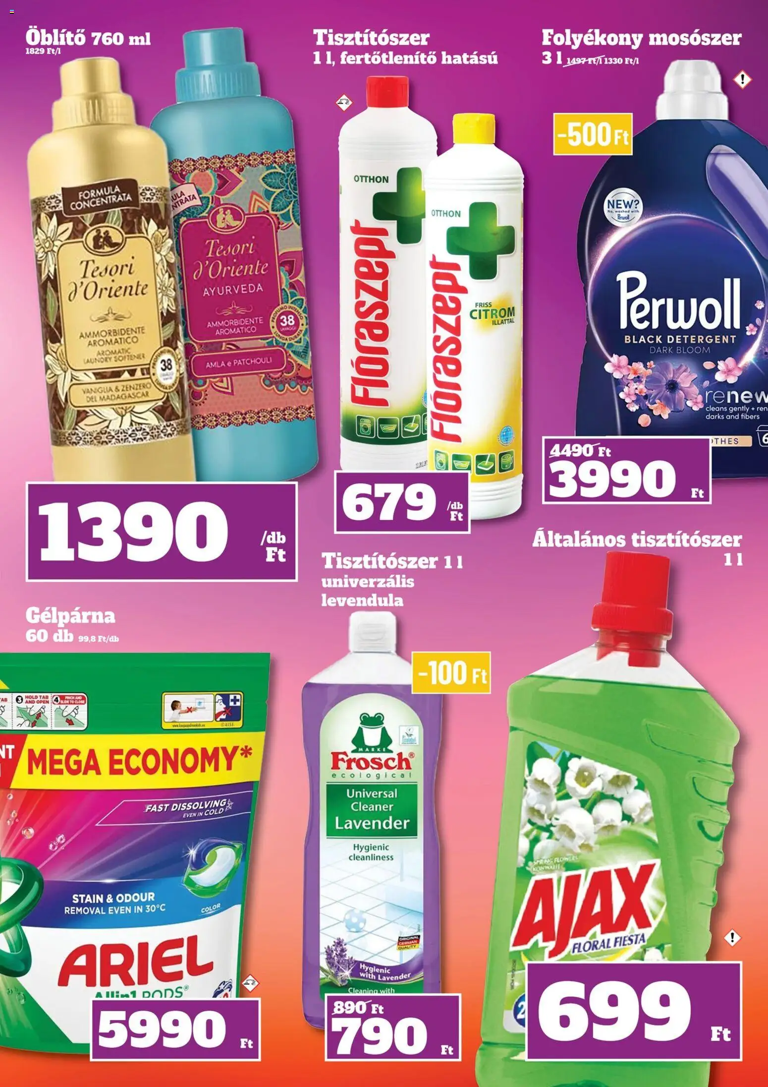 Family Diszkont akciós ujság - amely érvényes a következő dátumtól: 08.01.2026 | Oldal: 3 | Termékek: Ariel, Mosószer, Citrom, Levendula