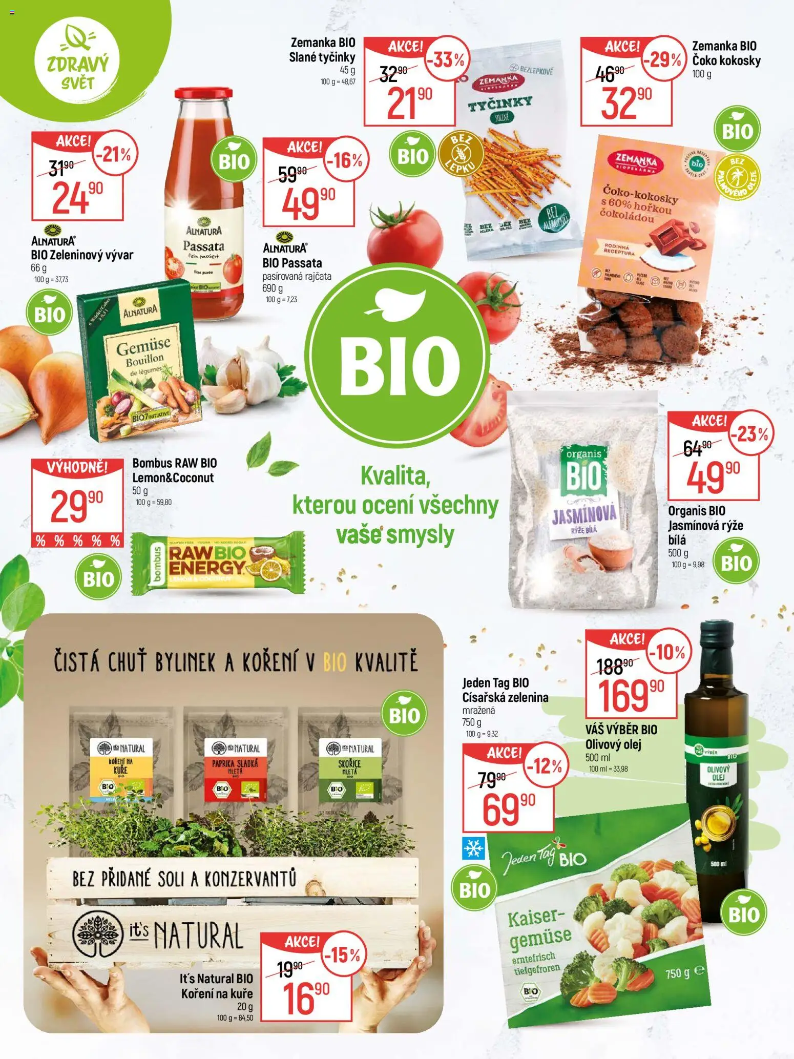 Globus leták - Zdravý svět od 07.01.2026 | Strana: 4 | Produkty: Olej, Koření, Zelenina, Kuře