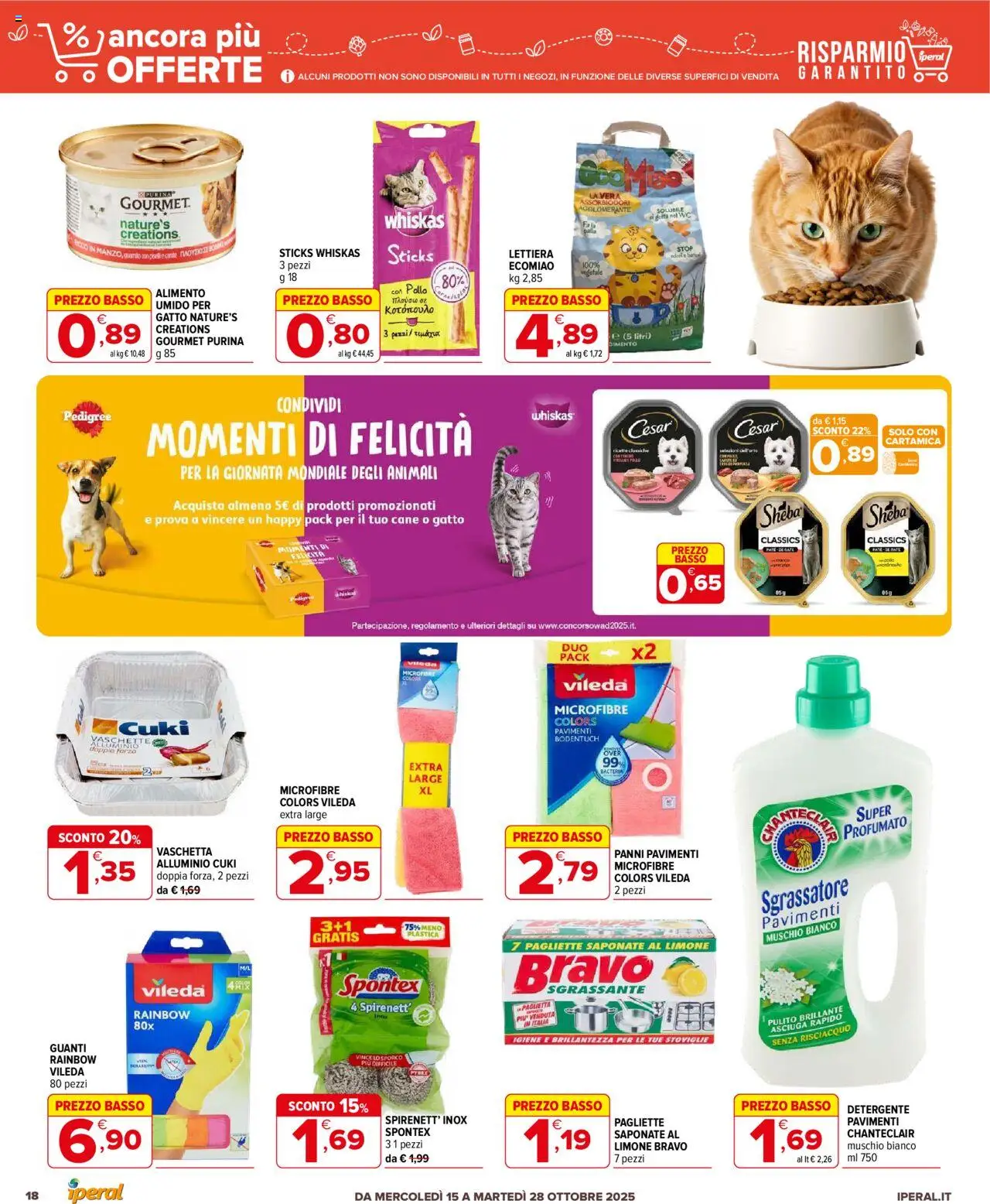 Volantino Iperal del 15.10.2025 | Pagina: 18 | Prodotti: Pollo, Detergente, Alluminio, Vaschette