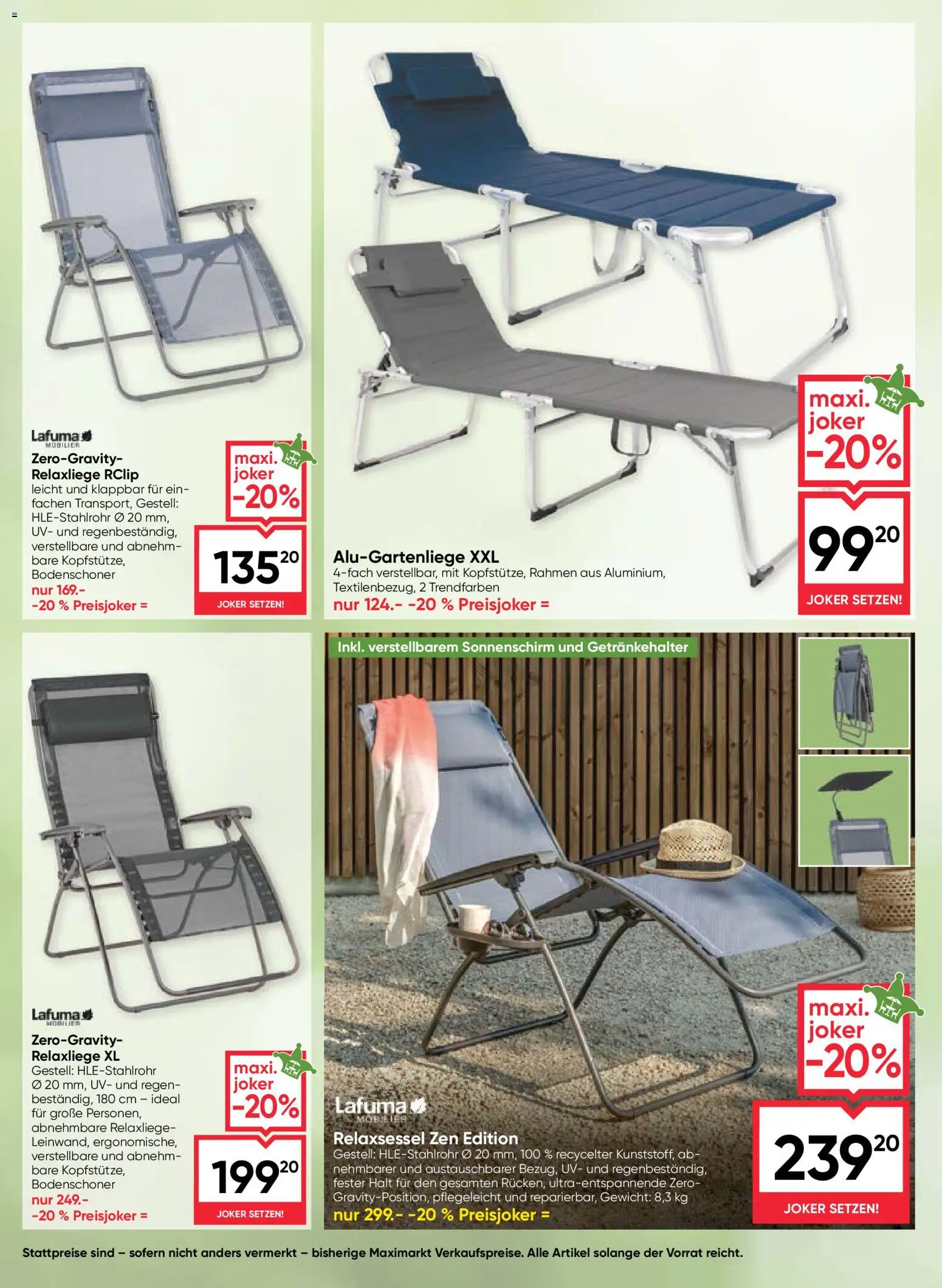 Maximarkt Outdoor Träume gültig ab 23.03.2026 | Seite: 16 | Produkte: Gewicht