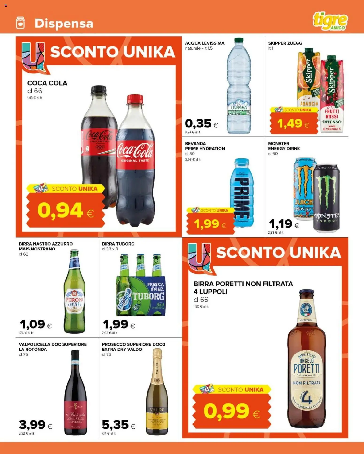 Volantino Tigre del 05.11.2025 | Pagina: 13 | Prodotti: Acqua, Mango, Arancia, Coca Cola