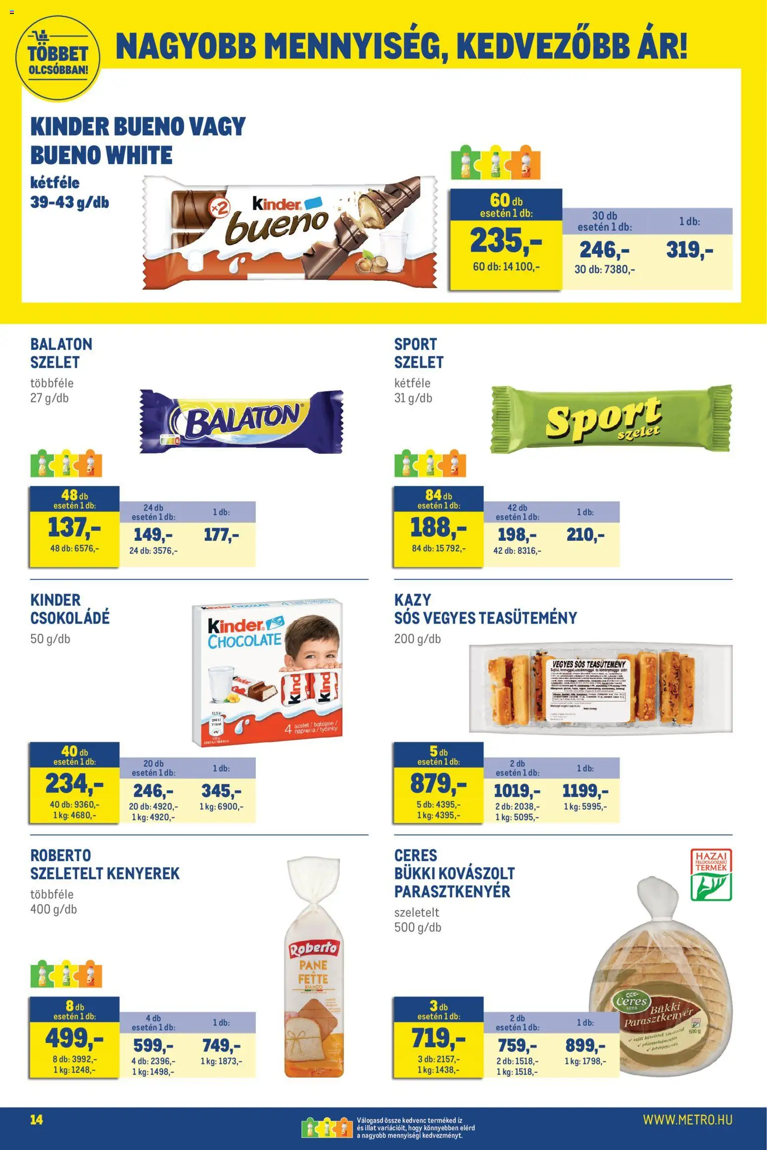 Metro akciós ujság - amely érvényes a következő dátumtól: 01.03.2026 | Oldal: 14 | Termékek: Sütő, Teasütemény, Csokoládé