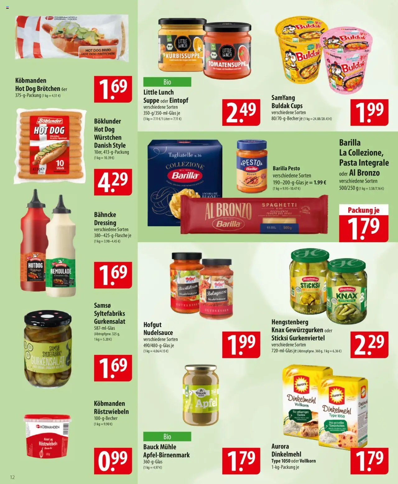 Famila Prospekt 	 - gültig ab dem 18.08.2025 | Seite: 12 | Produkte: Mühle, Barilla, Äpfel, Pasta