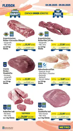 Metro Prospekt 	 - gültig ab dem 04.08.2025 | Seite: 2 | Produkte: Rinderfilet, Fleisch