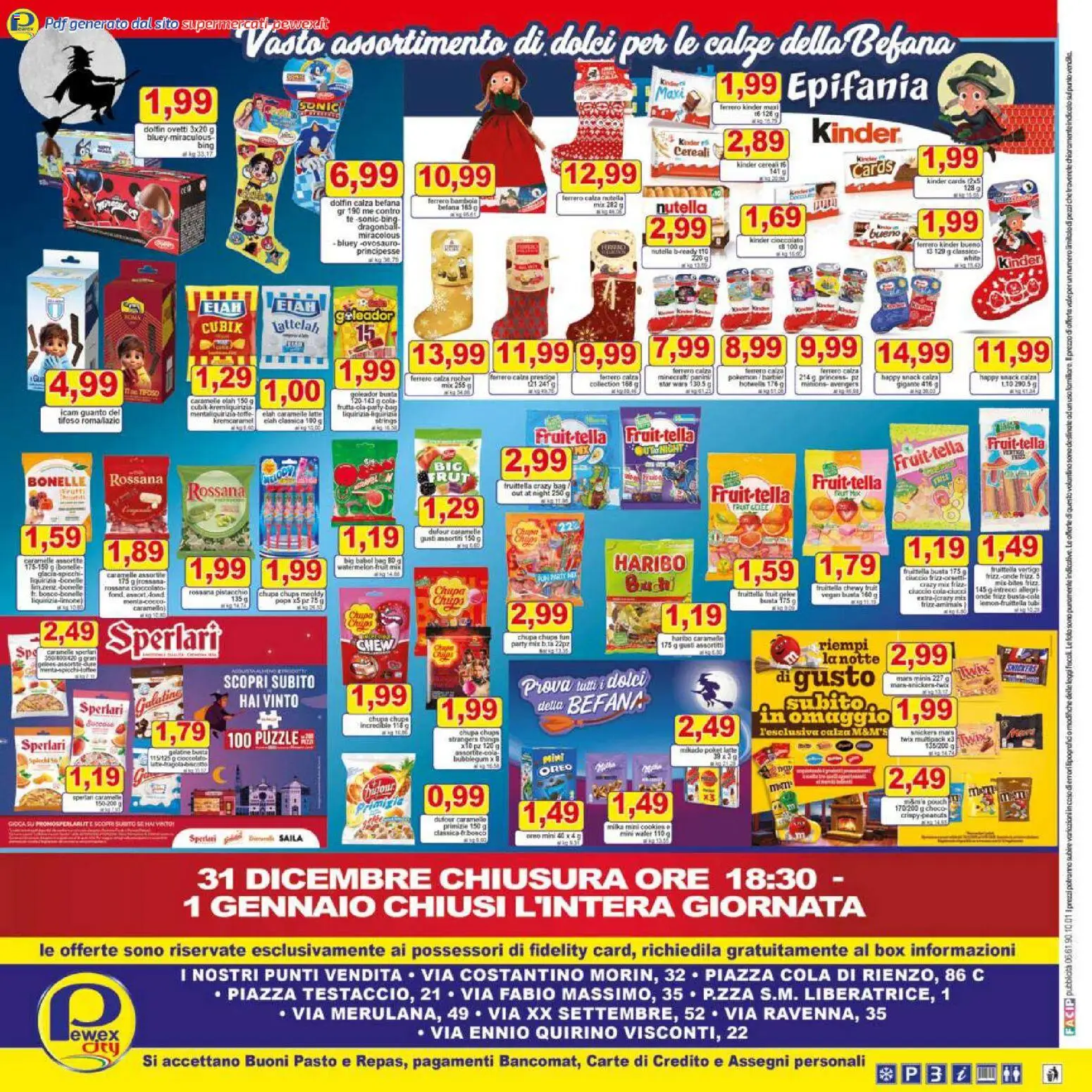Volantino Pewex del 27.12.2025 | Pagina: 16 | Prodotti: Caramelle, Cereali, Latte, Nutella