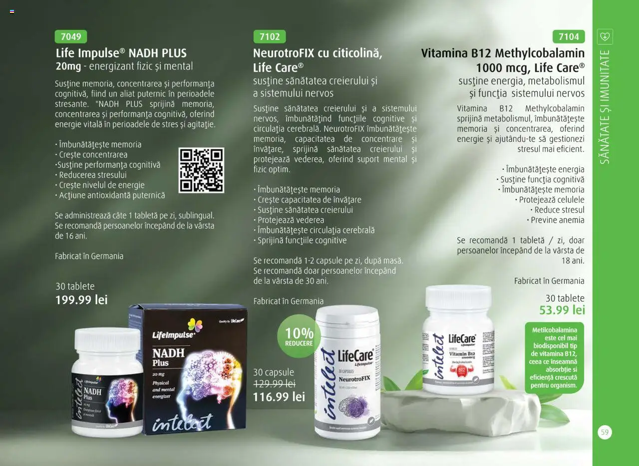 Noul catalog Life Care – valabil de la 01.10.2025 | Pagină: 61 | Produse: Tabletă