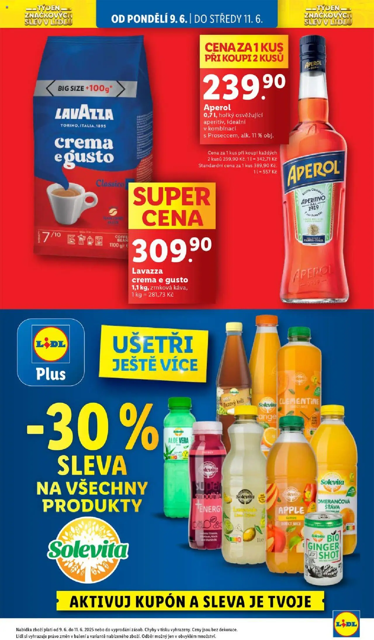 Lidl leták od 09.06.2025 | Strana: 3 | Produkty: Ginger shot, Aperitivo, Aperol, Aloe vera