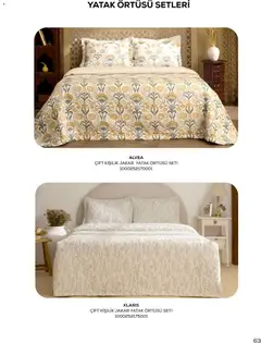 01.03.2026 tarihinden itibaren geçerli olan Karaca Home kataloğu önizlemesi | Sayfa: 63 | Ürünler: Yatak, Yatak örtüsü