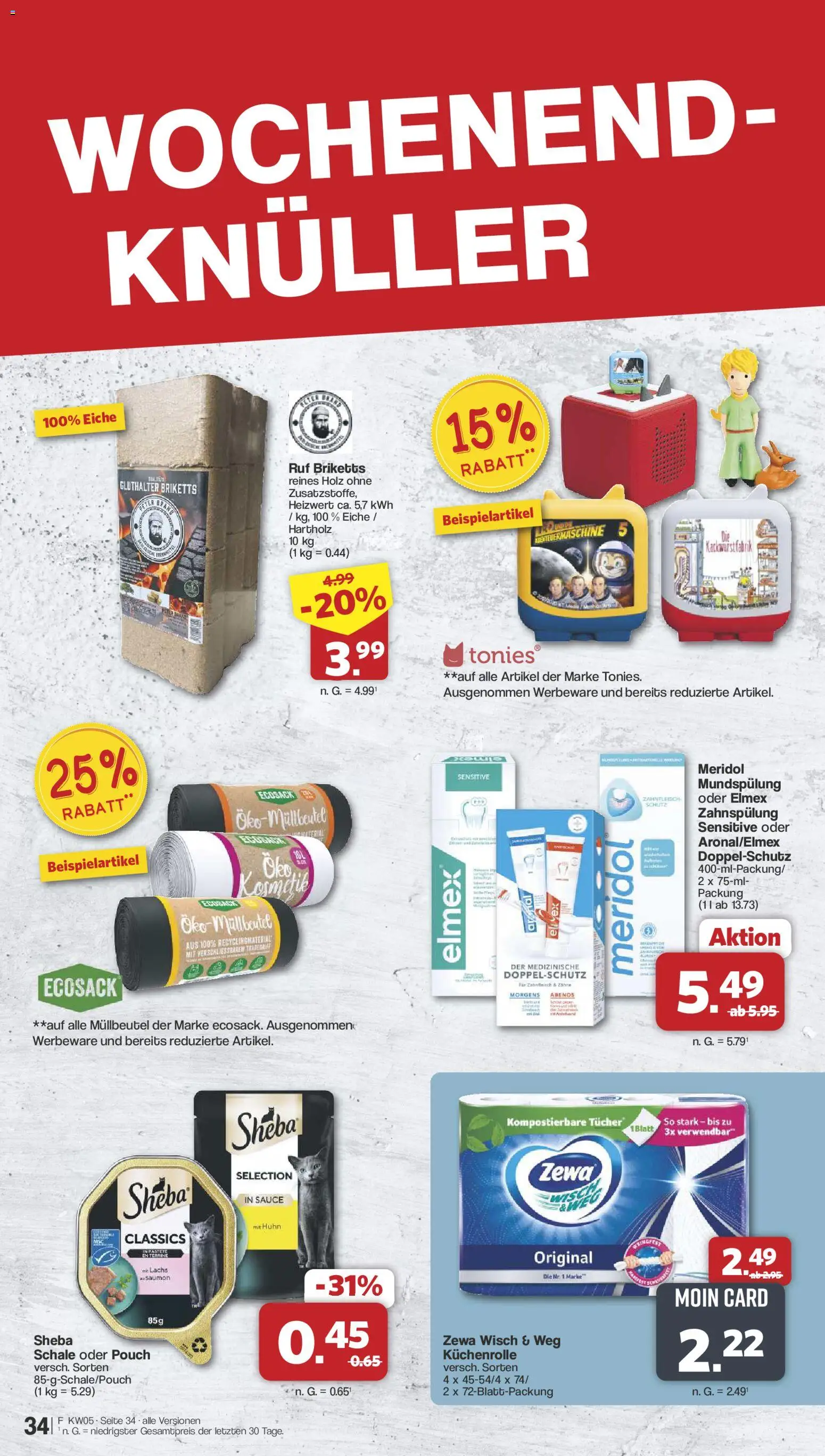 Famila Nordwest Prospekt 	 – gültig ab 26.01.2026 | Seite: 34 | Produkte: Sheba, Zewa, Lachs, Küchenrolle