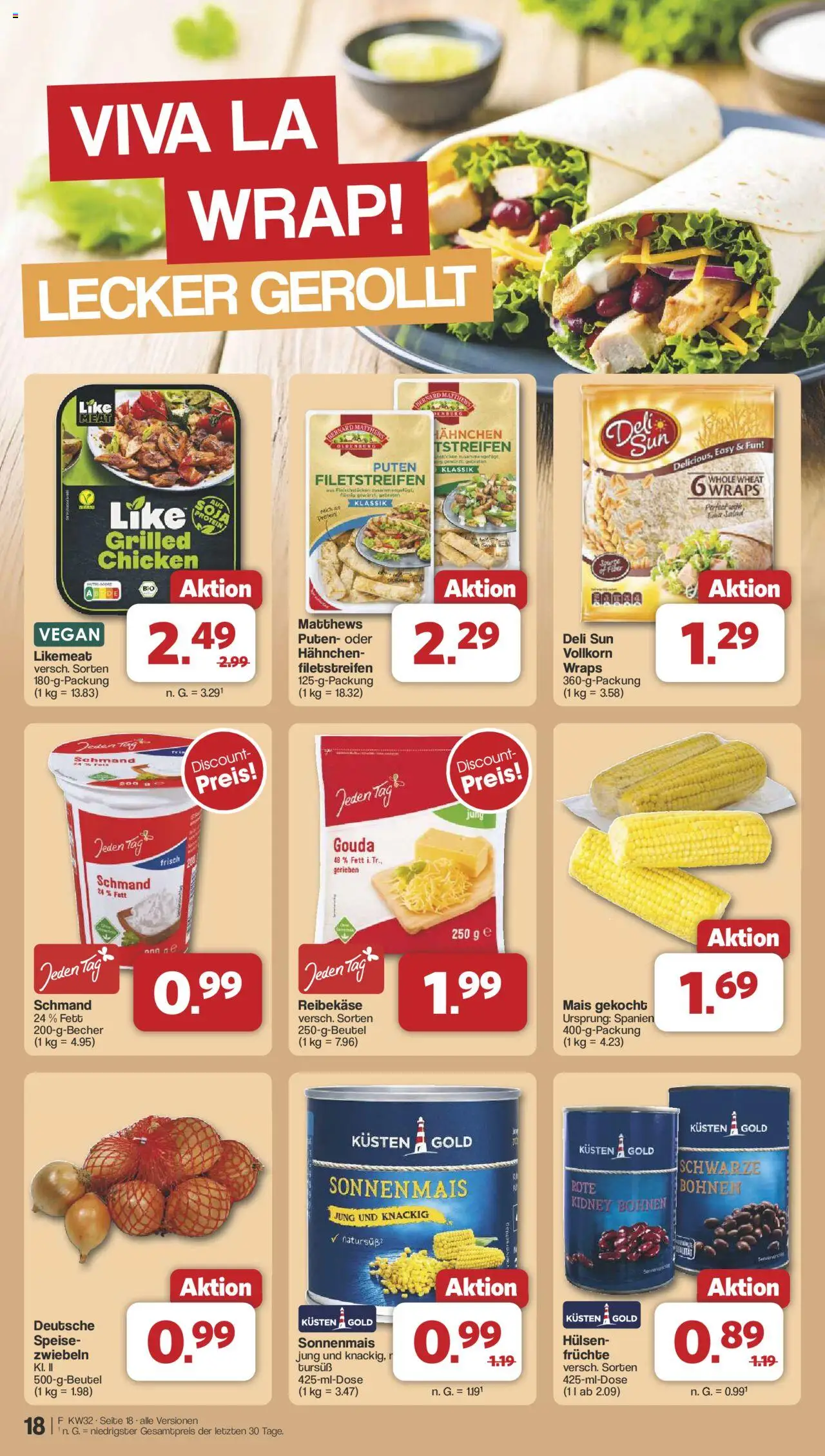 Famila Nordwest Prospekt 	 - gültig ab dem 03.08.2025 | Seite: 19 | Produkte: Hahnchen, Gouda, Zwiebeln, Reibekase