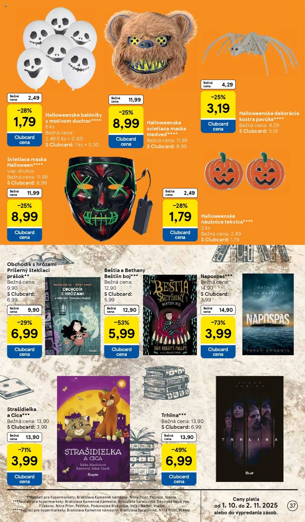 Nové Tesco akcie – leták je platný od 08.10.2025 | Strana: 37 | Produkty: Maska