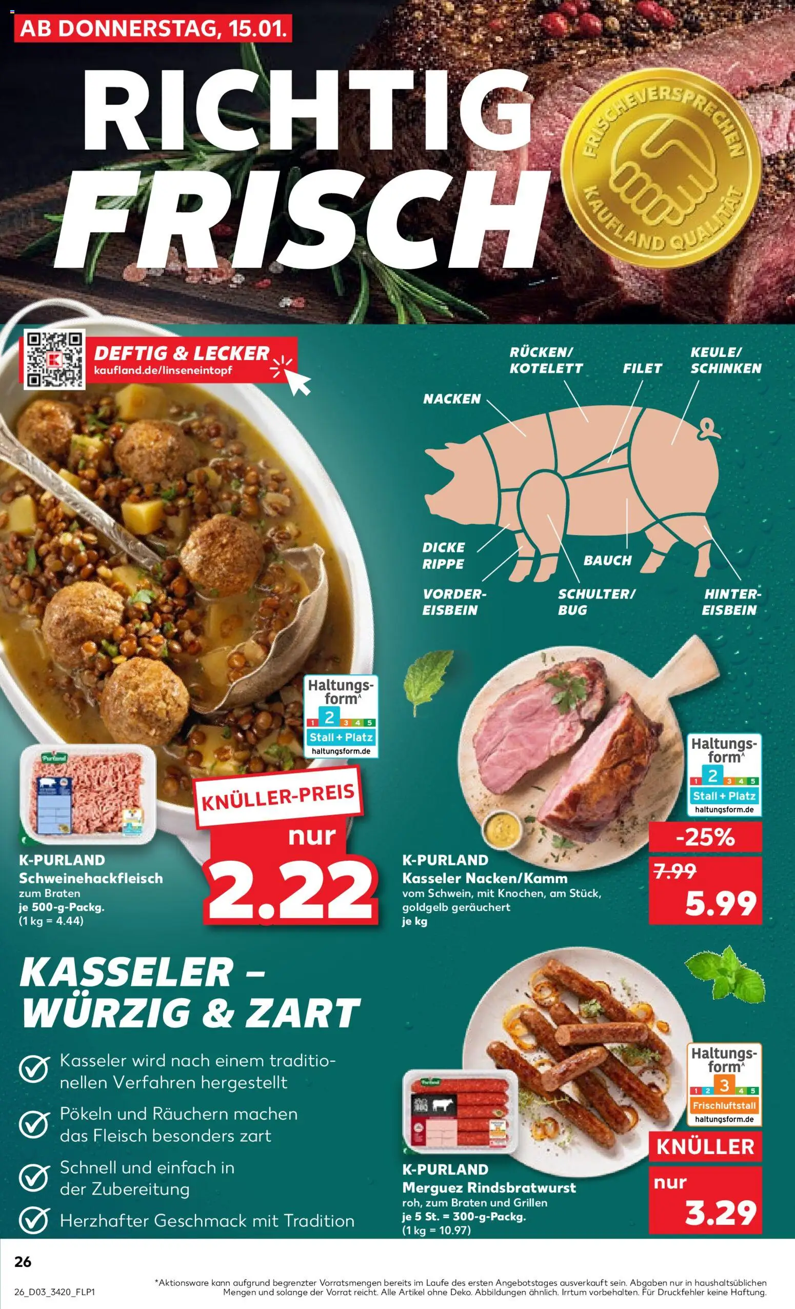 Kaufland prospekt Berlin	 – gültig ab 15.01.2026 | Seite: 26 | Produkte: Schinken, Fleisch