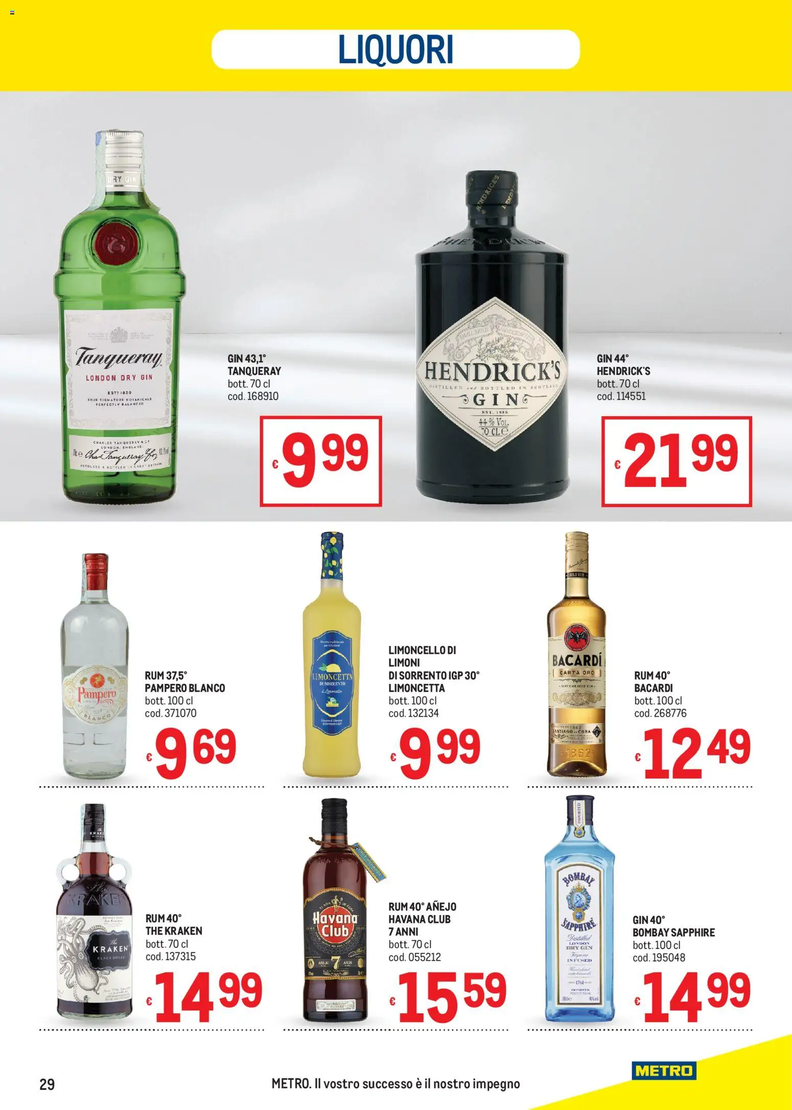 Volantino Metro del 16.04.2026 | Pagina: 29 | Prodotti: Gin, Rum, The, Limoncello