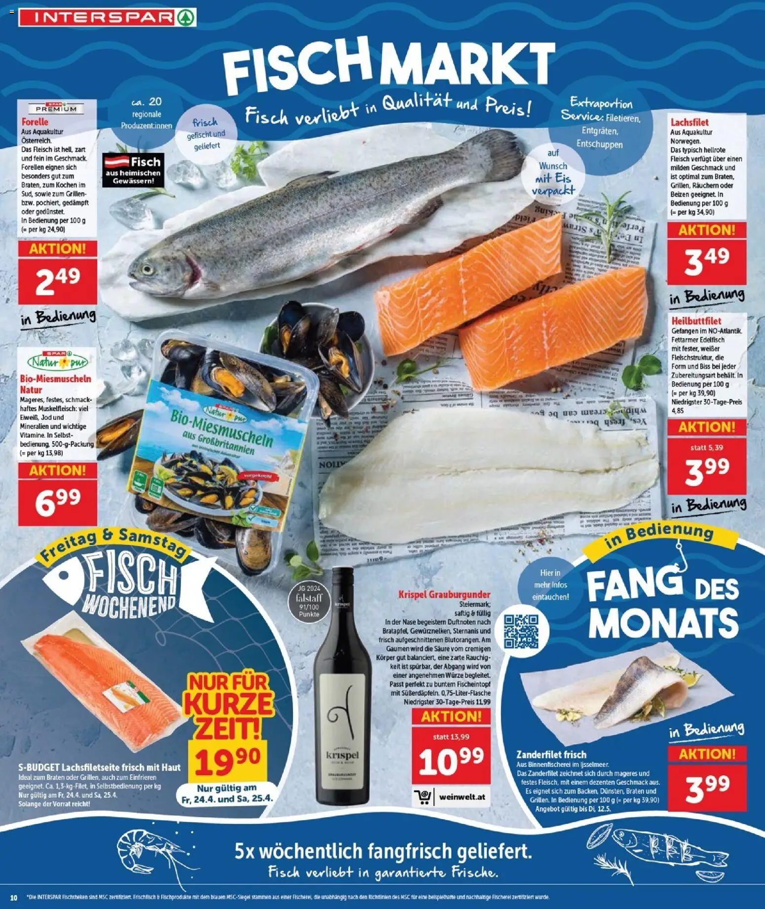 Interspar Flugblatt - Burgenland Nord gültig ab 23.04.2026 | Seite: 10 | Produkte: Eis, Fisch