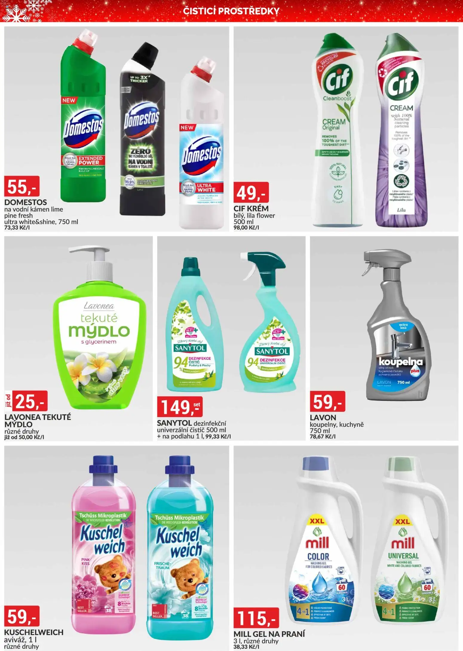 BAUMAX leták od 01.12.2025 | Strana: 39 | Produkty: Univerzální čistič, Domestos, Wc, Kuchyně