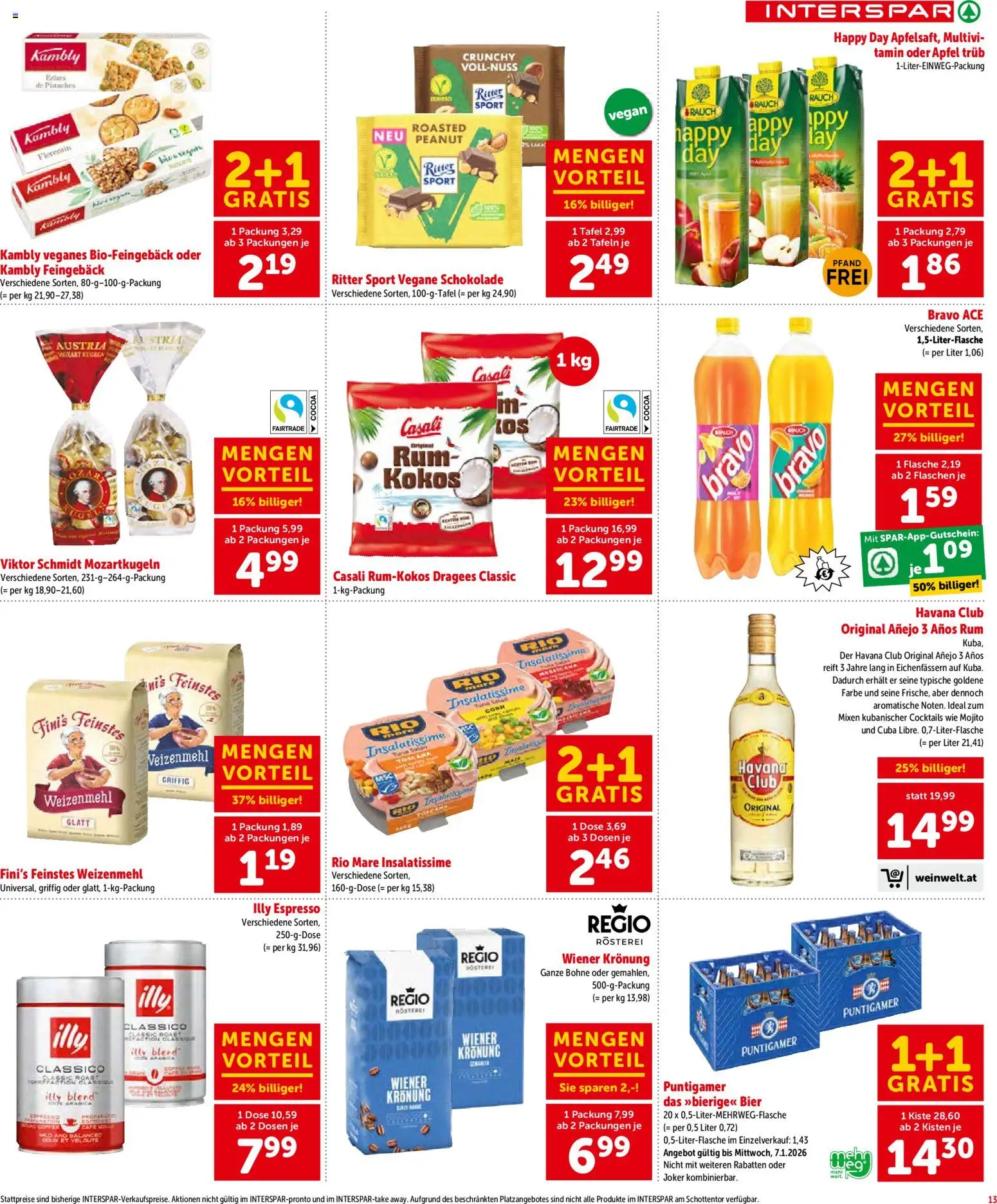 Interspar Flugblatt - Steiermark gültig ab 02.01.2026 | Seite: 13 | Produkte: Schokolade, Bier, Äpfel