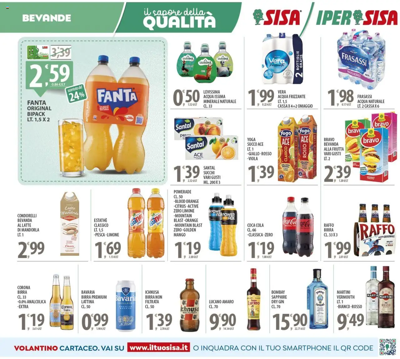 Volantino SISA del 08.08.2025 | Pagina: 11 | Prodotti: Succo, Ananas, Amaro, Coca Cola