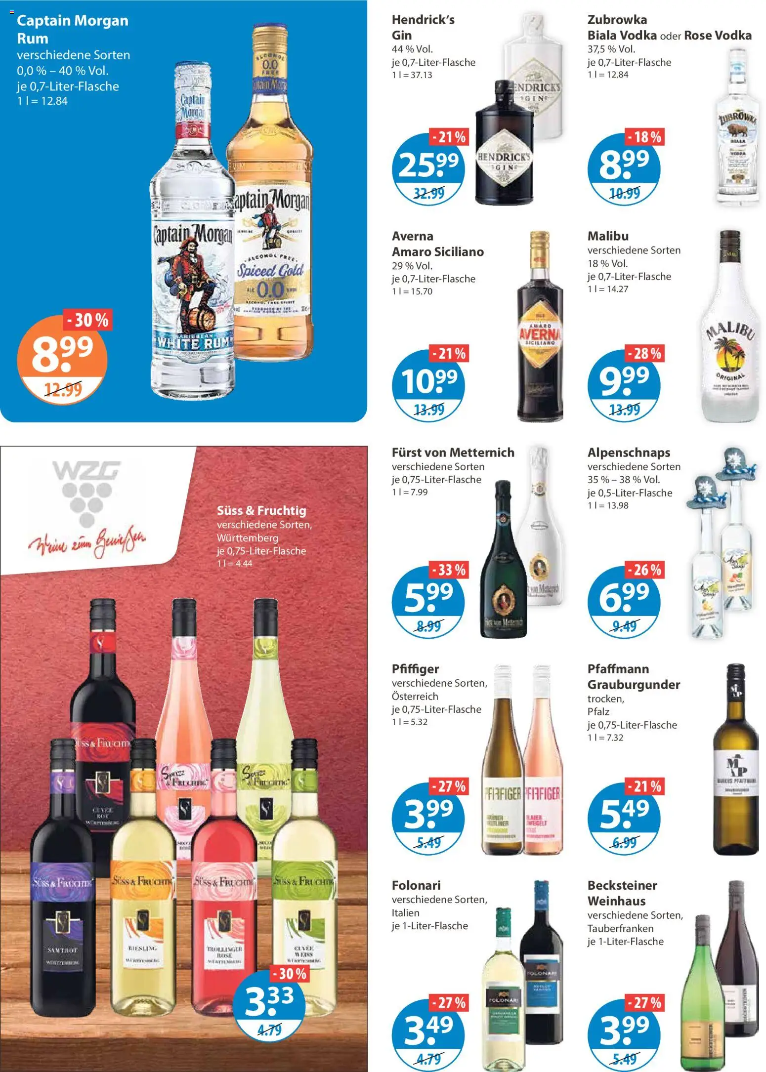 V-Markt - München – gültig ab 19.02.2026 | Seite: 10 | Produkte: Furst von metternich, Rum, Captain morgan, Vodka