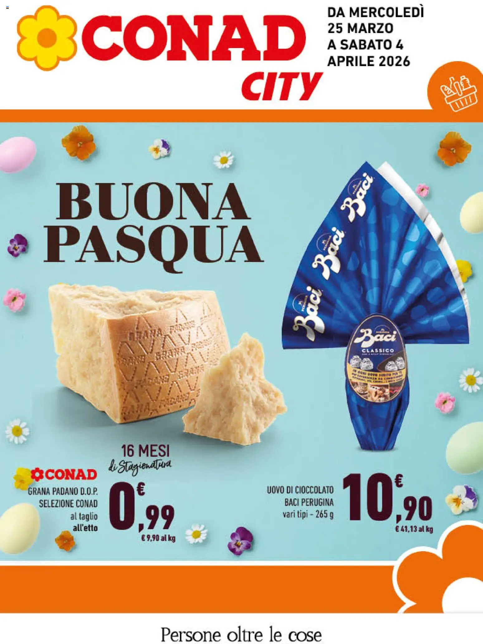 Volantino Conad del 25.03.2026 | Pagina: 1 | Prodotti: Cioccolato, Grana Padano