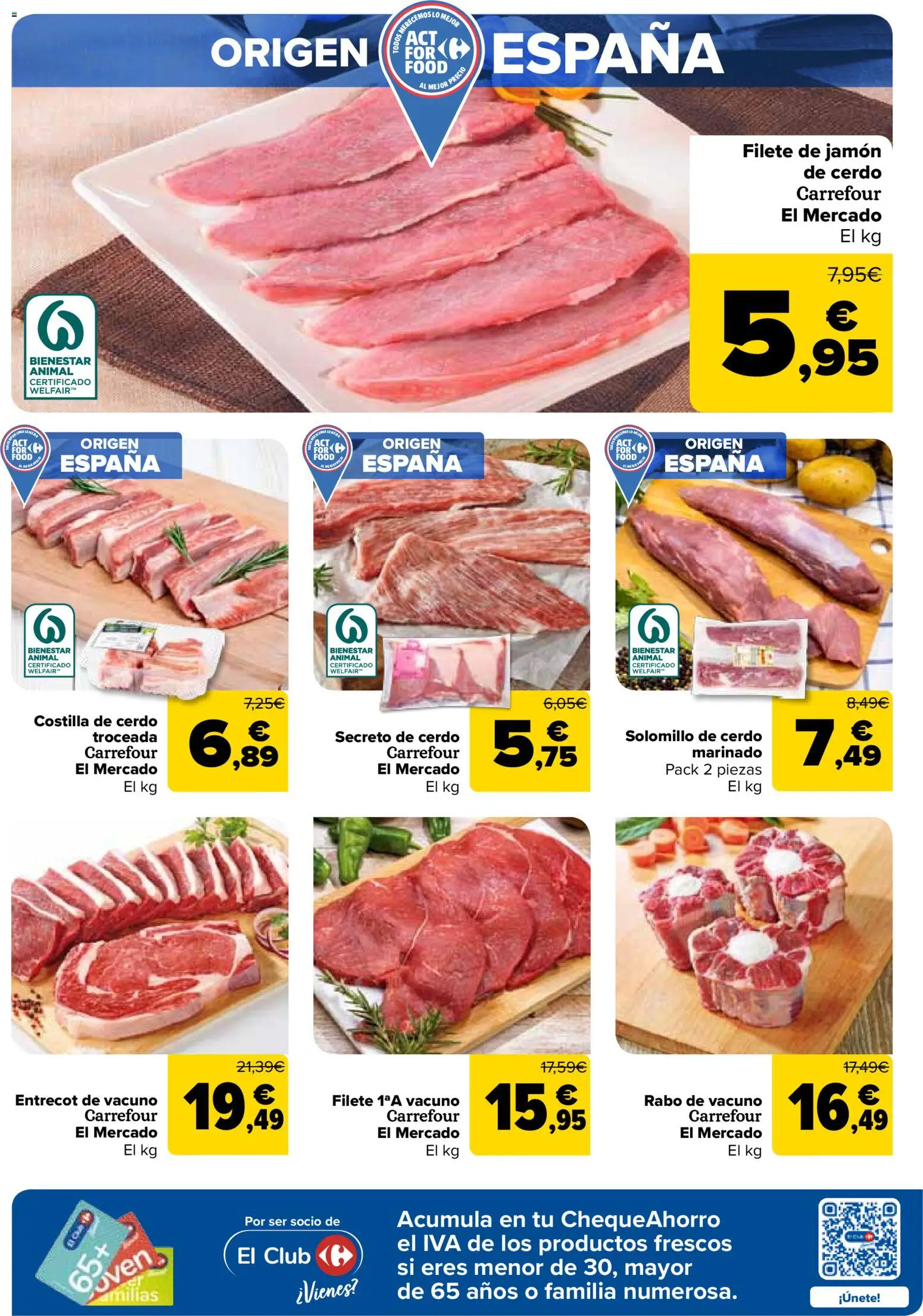 Carrefour folleto │ válido desde el 12.02.2026 | Página: 4 | Productos: Jamón, Cerdo, Costilla de cerdo, Filete