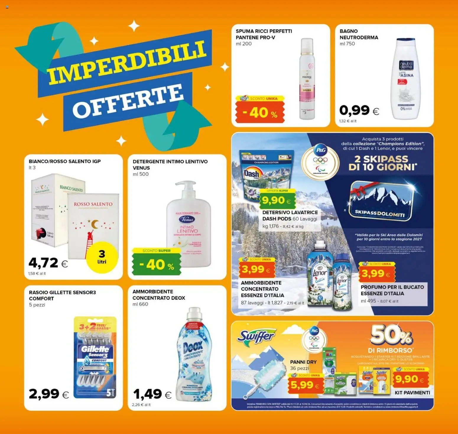 Volantino Oasi del 12.02.2026 | Pagina: 7 | Prodotti: Rasoio, Ammorbidente, Detergente intimo, Latte