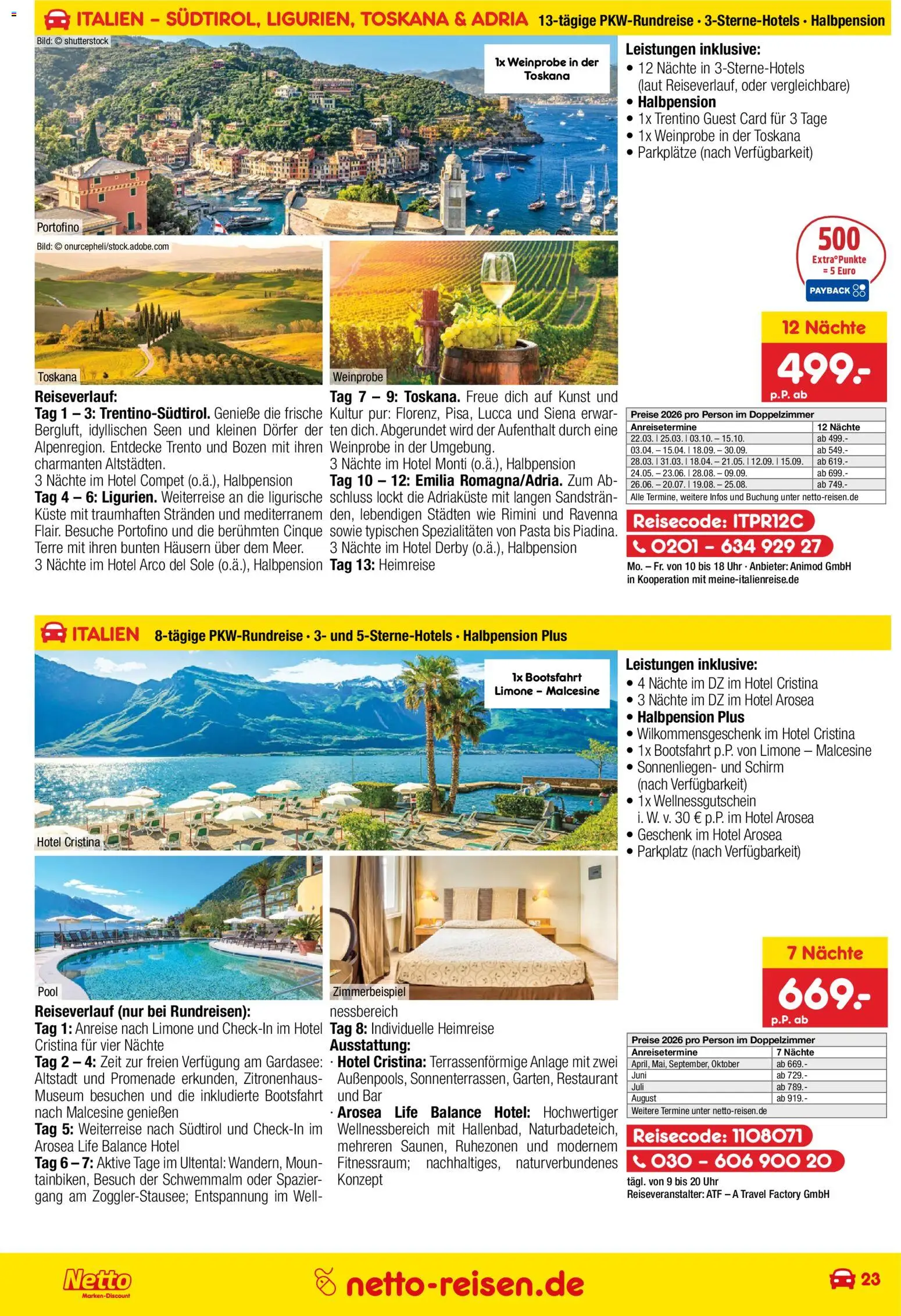 Netto Reisen Prospekt 	 – gültig ab 29.12.2025 | Seite: 23 | Produkte: Pasta, Uhr