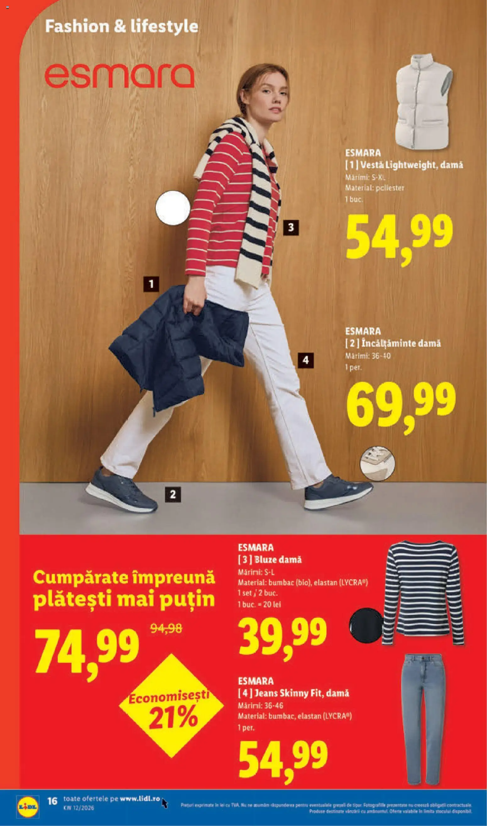 Noul catalog Lidl – valabil de la 16.03.2026 | Pagină: 16 | Produse: Bornoz takımı, Vestă