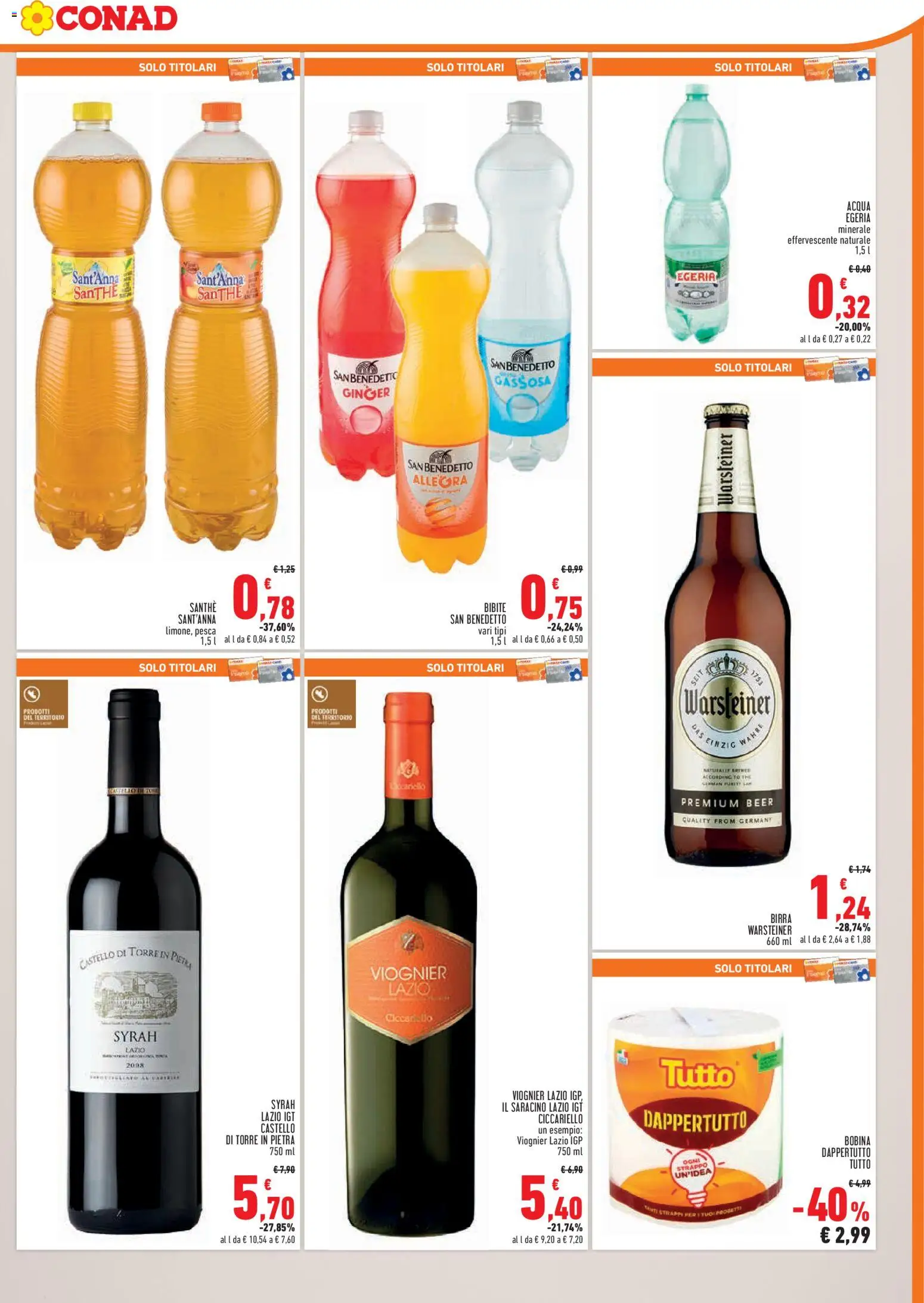 Volantino Conad del 09.01.2026 | Pagina: 7 | Prodotti: Birra, Acqua, Pesca, The
